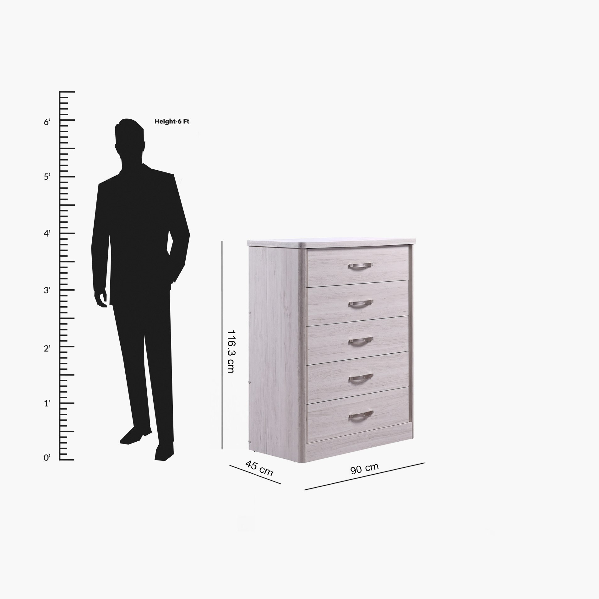 وحدة تخزين بـ5 أدراج من مانشيستر-hbxfurniture-dressersandchests-chestofdrawers-image-7