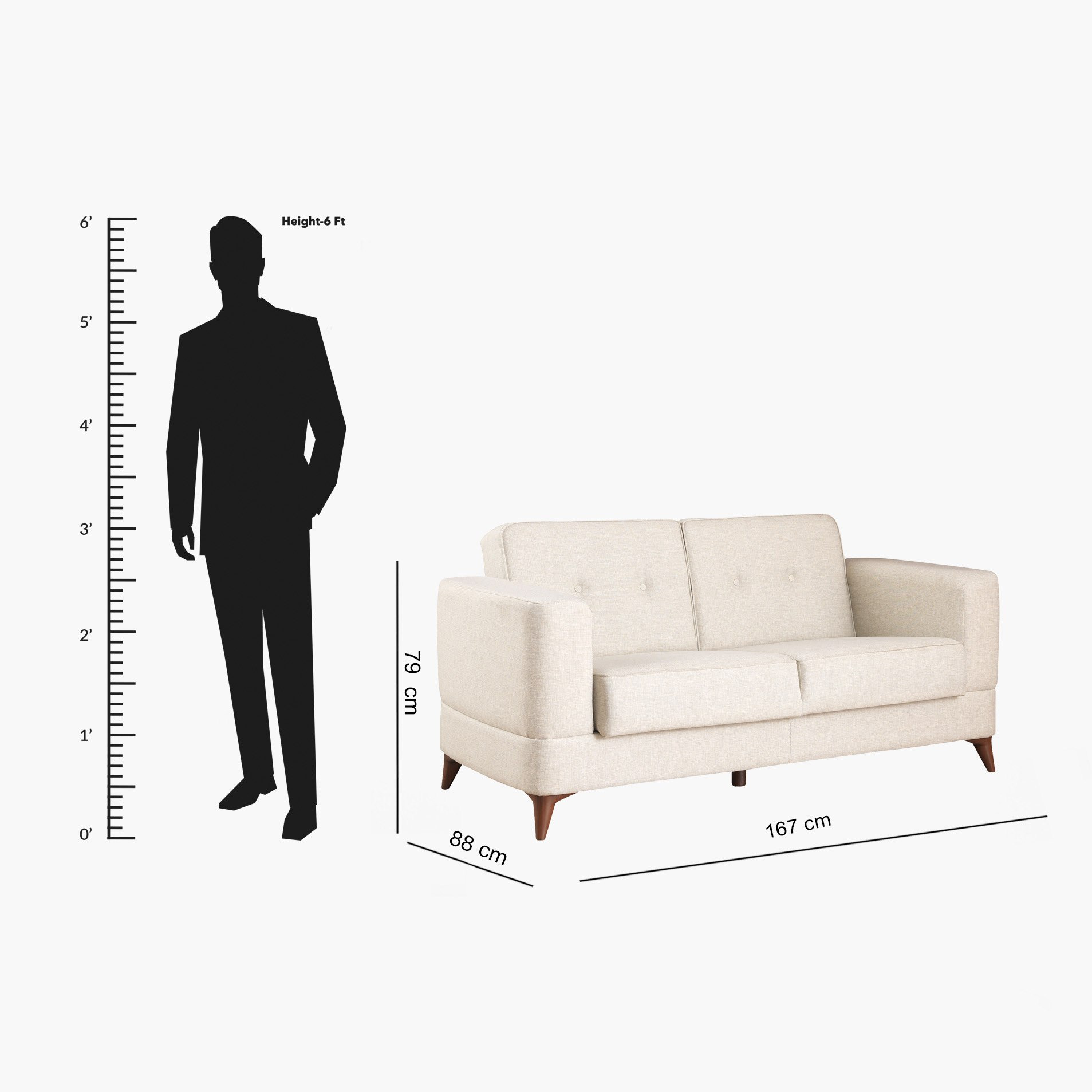 أريكة سرير بمقعدين بارزة الملمس بمساحة تخزين و 2 وسائد منفصلة من سانتياجو-hbxlivingroom-sofasandarmchairs-sofas-image-8