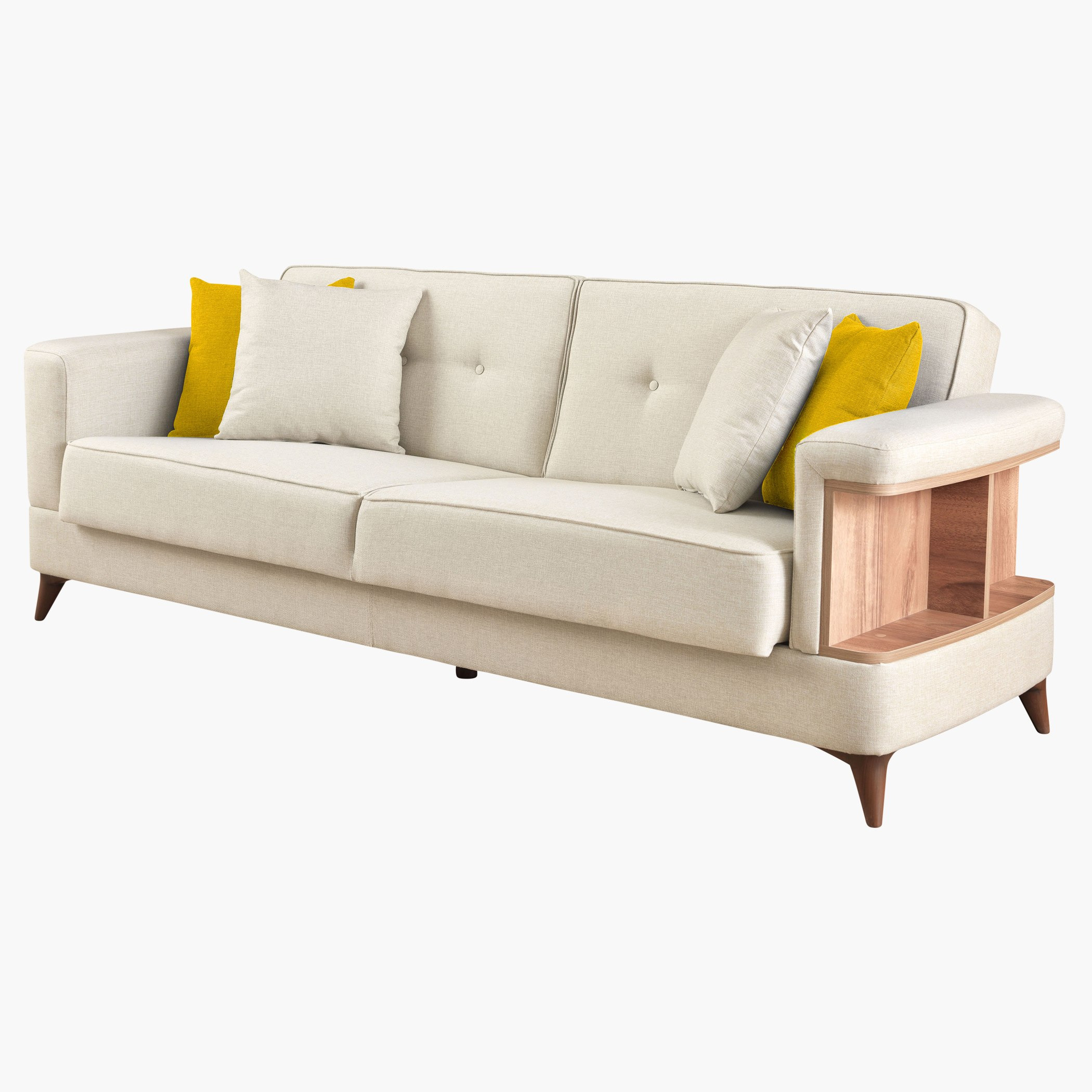 أريكة سرير -3 مقاعد بارزة الملمس بمساحة تخزين و -4 وسائد منفصلة من سانتياجو-hbxlivingroom-sofasandarmchairs-sofas-image-2