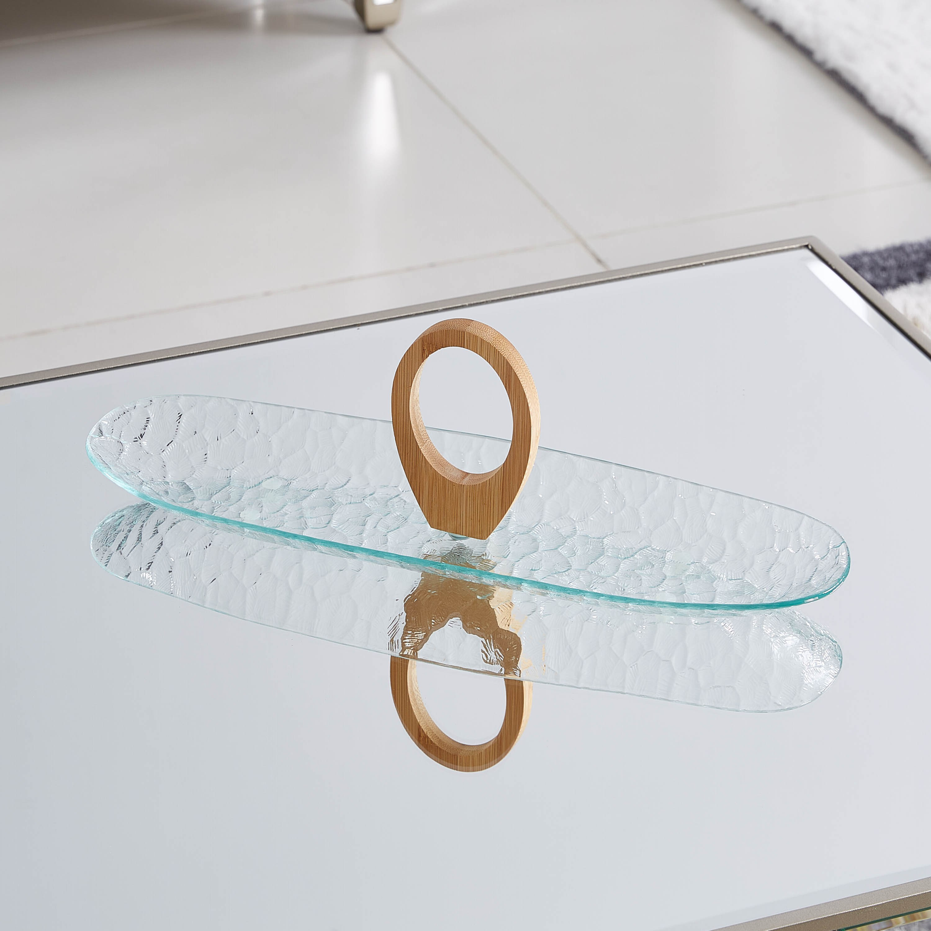 طقم صحن تقديم بقسمين ومقبض خشبي من بيلكاسا-hbxdecorandfurnishings-tabletop-serveware-image-1