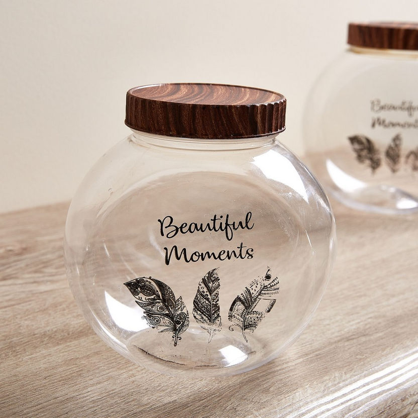 Printed Glass Candy Jar - 1 L-Containers and Jars-image-1