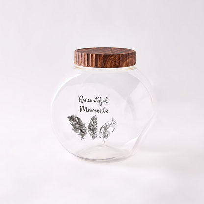 Beautiful Moment Print Round Candy Jar - 1500 ml