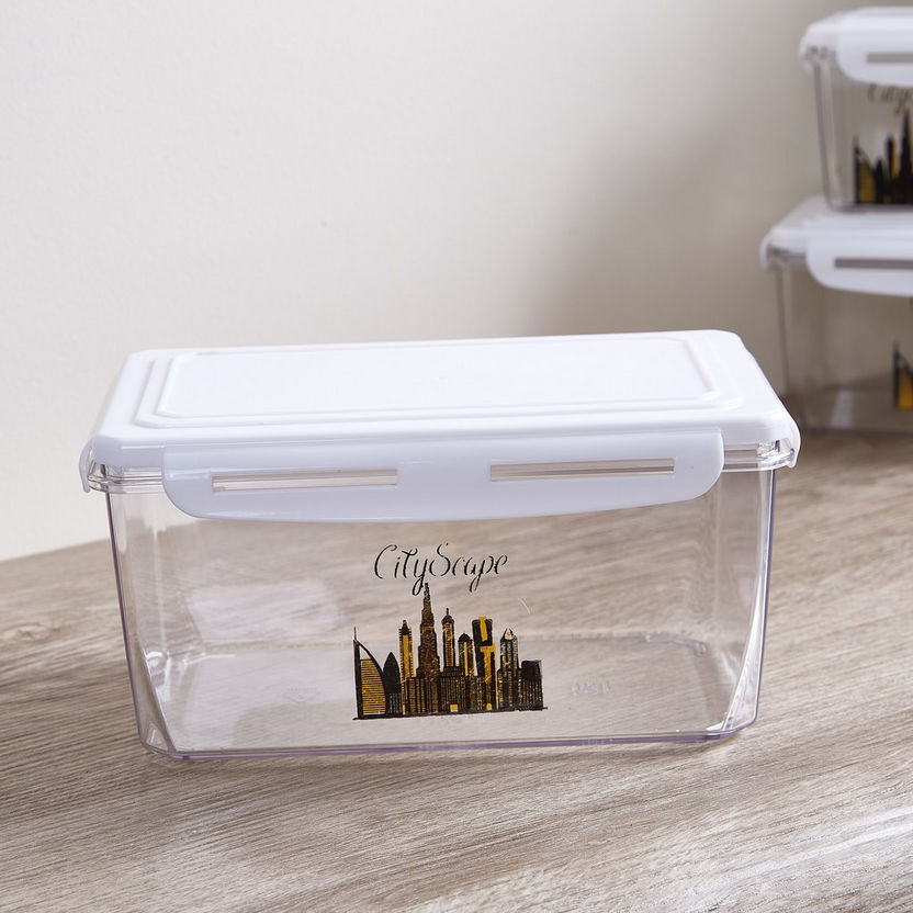 Tritan Cityscape Lock & Store Container - 1700 ml-Containers and Jars-image-0