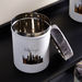 Cityscape Printed Stainless Steel Canister with Wooden Lid - 1400 ml-Containers and Jars-thumbnail-1