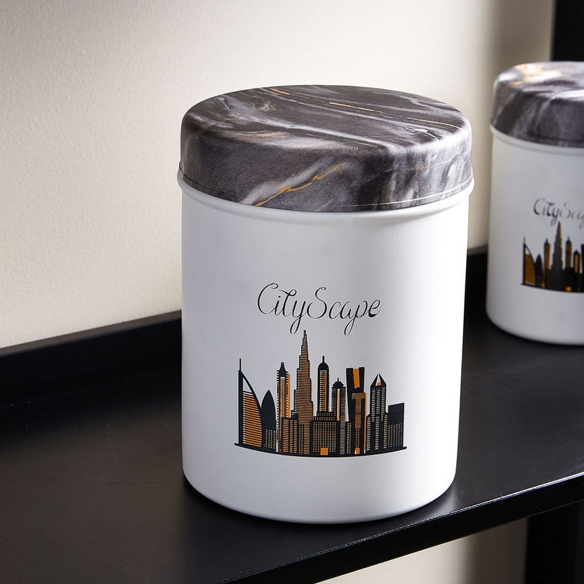 Cityscape Stainless Steel Canister - 1800 ml-Containers and Jars-image-0
