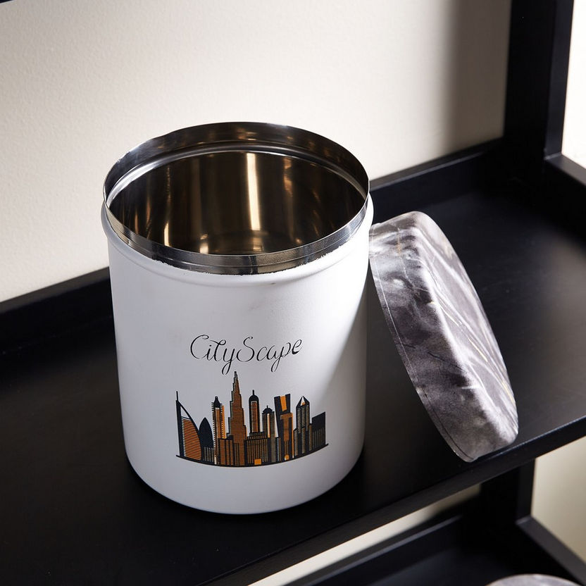 Cityscape Stainless Steel Canister - 1800 ml-Containers and Jars-image-1