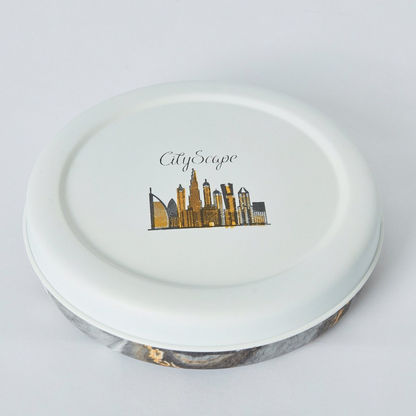 Cityscape Flat Canister with Stainless Steel Lid - 775 ml