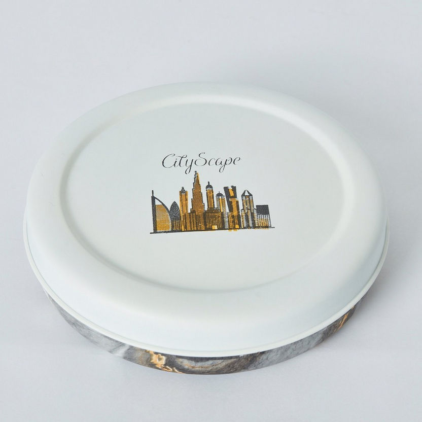 Cityscape Flat Canister with Stainless Steel Lid - 775 ml-Containers and Jars-image-4