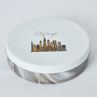 Cityscape Stainless Steel Flat Canister - 1.3 L