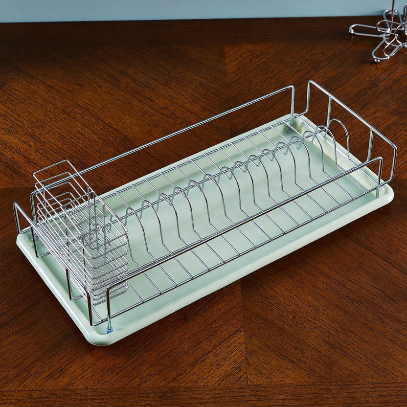 Slight Dish Rack with Tray and Caddies-Kitchen Racks and Holders-image-1