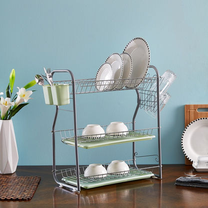 Interside 3-Tier Dish Rack with 2-Trays and Caddies
