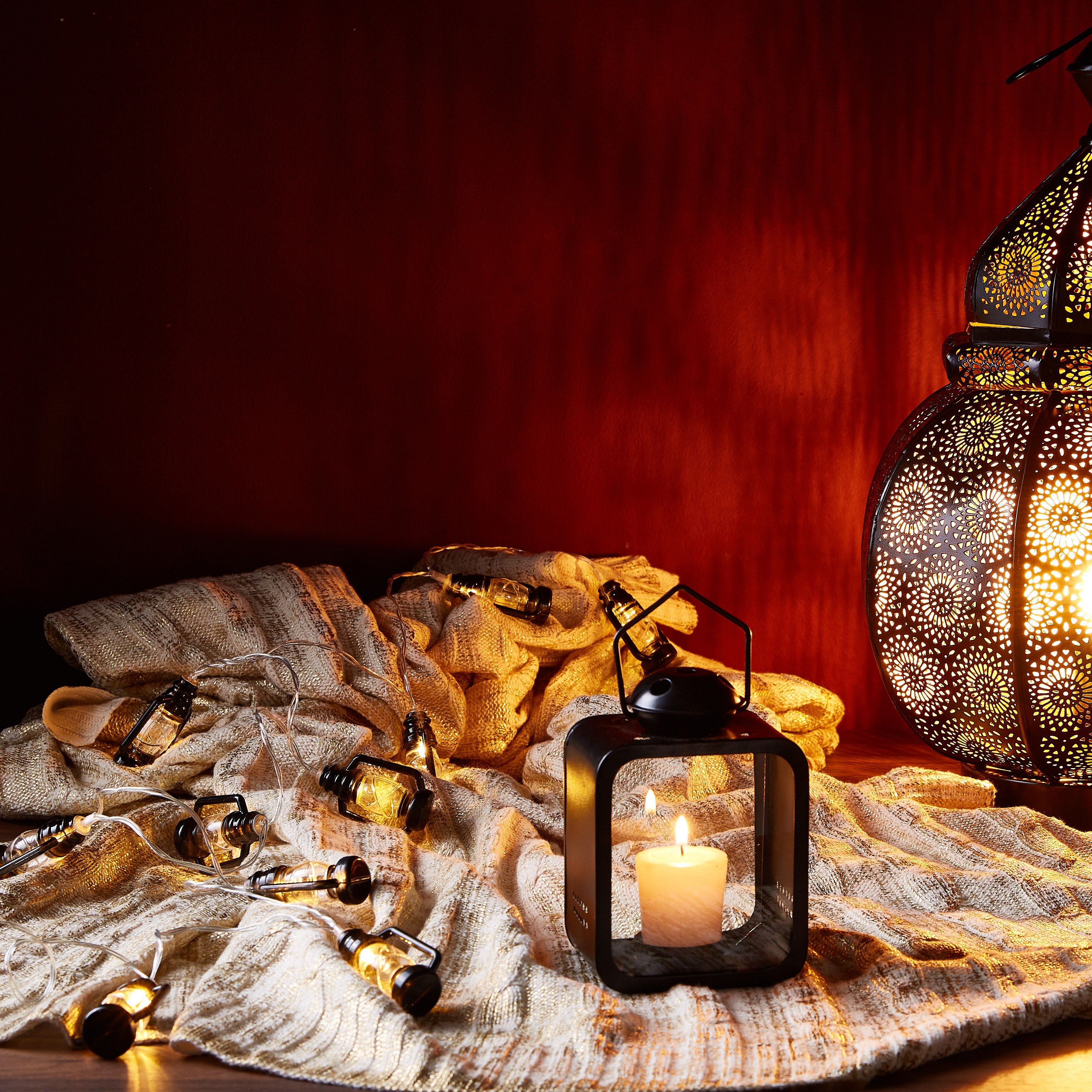 خيط إضاءة 10 إل إي دي يعمل بالبطارية على شكل فانوس-hbxdiningroom-lighting-decorativesandstringlights-image-4