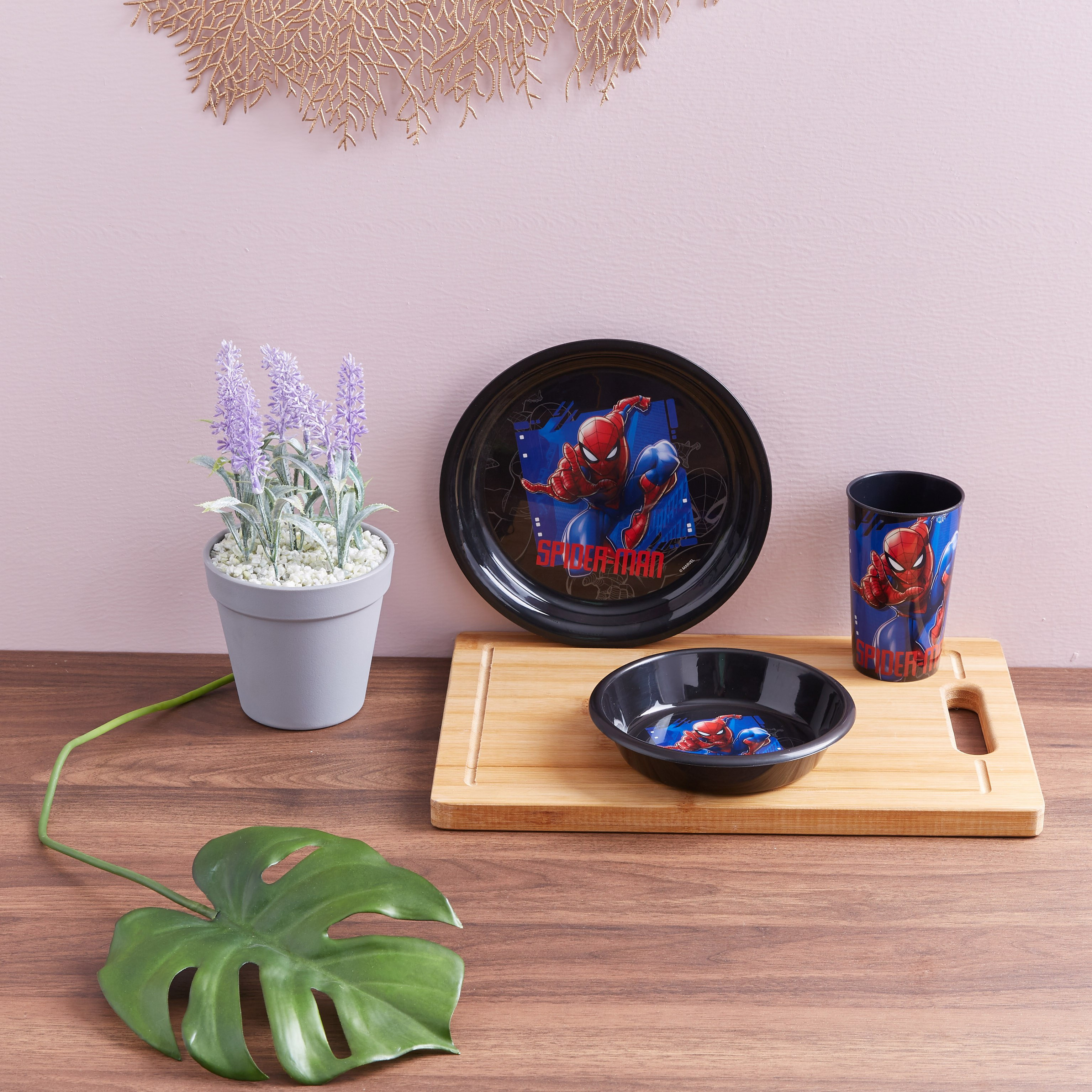 طقم إفطار بطبعات سبايدر مان من 3 قطع-hbxhomeware-hbxkidsandyouth-image-3