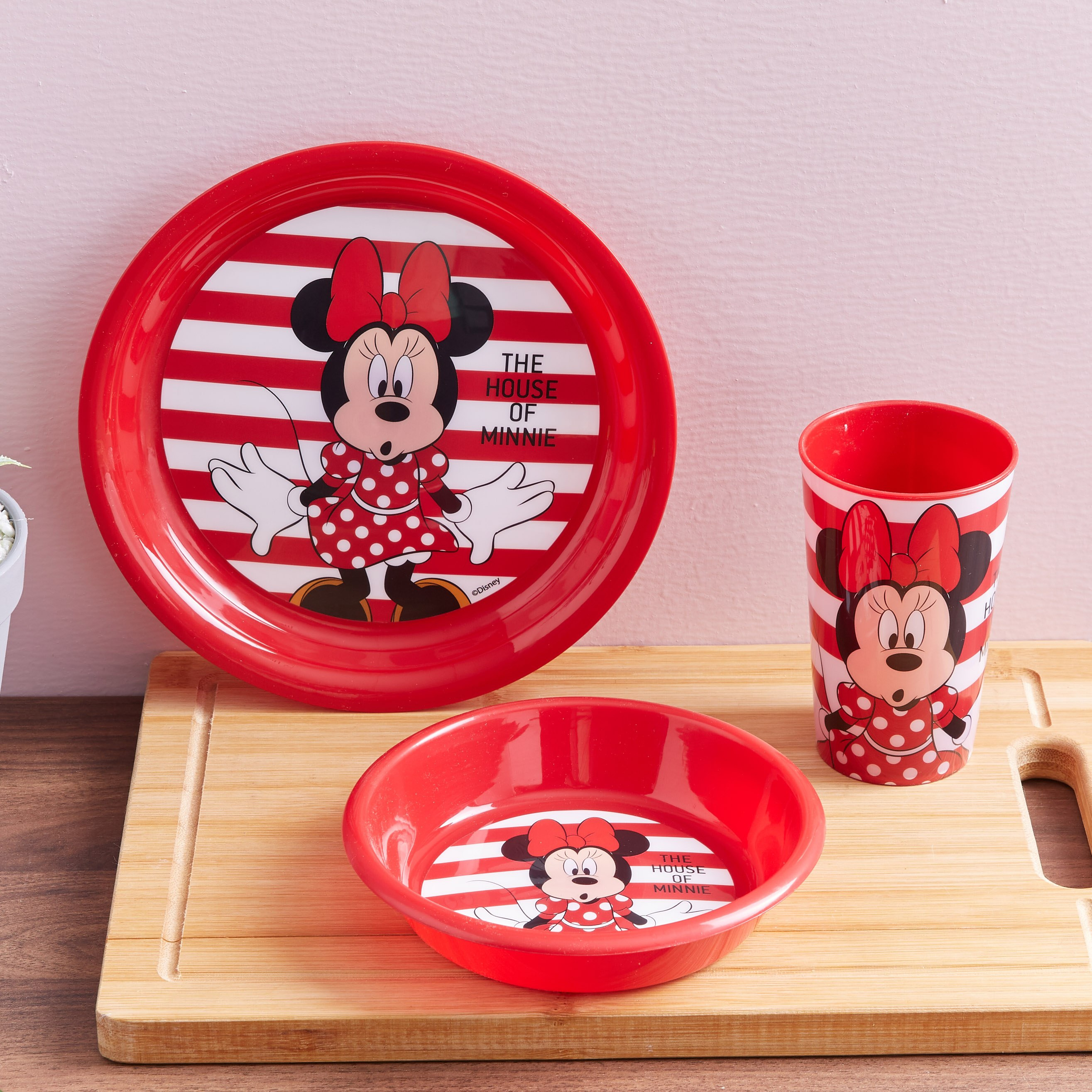 Minnie Mouse 3-Piece Printed Breakfast Set-hbxhomeware-hbxkidsandyouth-image-1