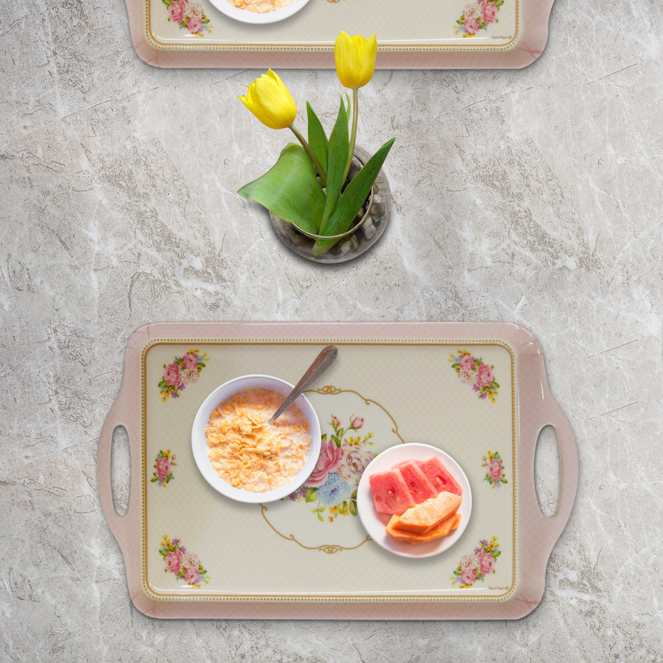 صينية تقديم بطبعات أزهار-hbxhomeware-hbxkitchen-image-1
