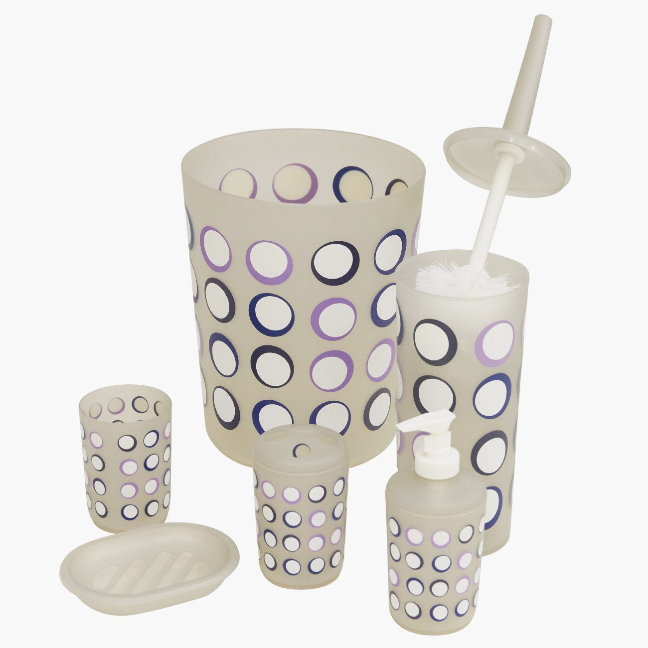 طقم اكسسوارات حمّام بطبعات منقّطة- 6 قطع-PROMO_HB_AE_B1G1_250925-image-1