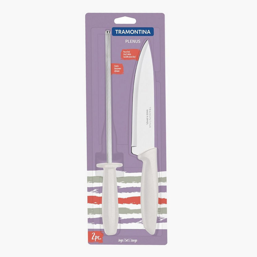 Tramontina 2-Piece Plenus Knife and Sharpner Set-Knives-image-0