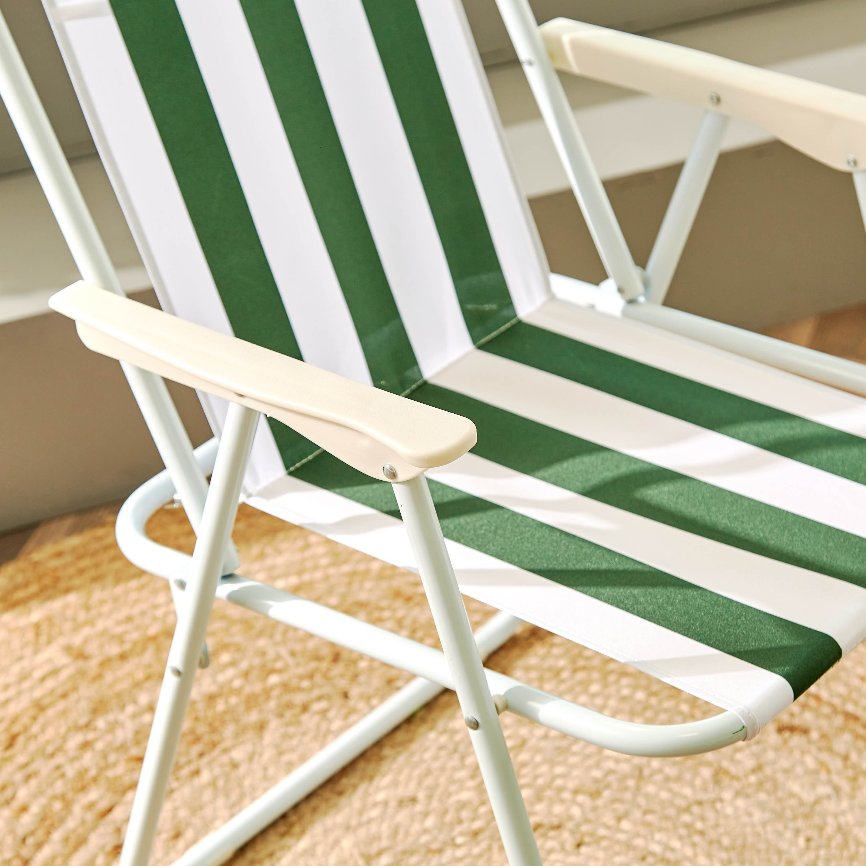 كرسي مقلم قابل للطي من باتيو - ألوان متنوعة-hbxfurniture-outdoor-swingsandchairs-image-4