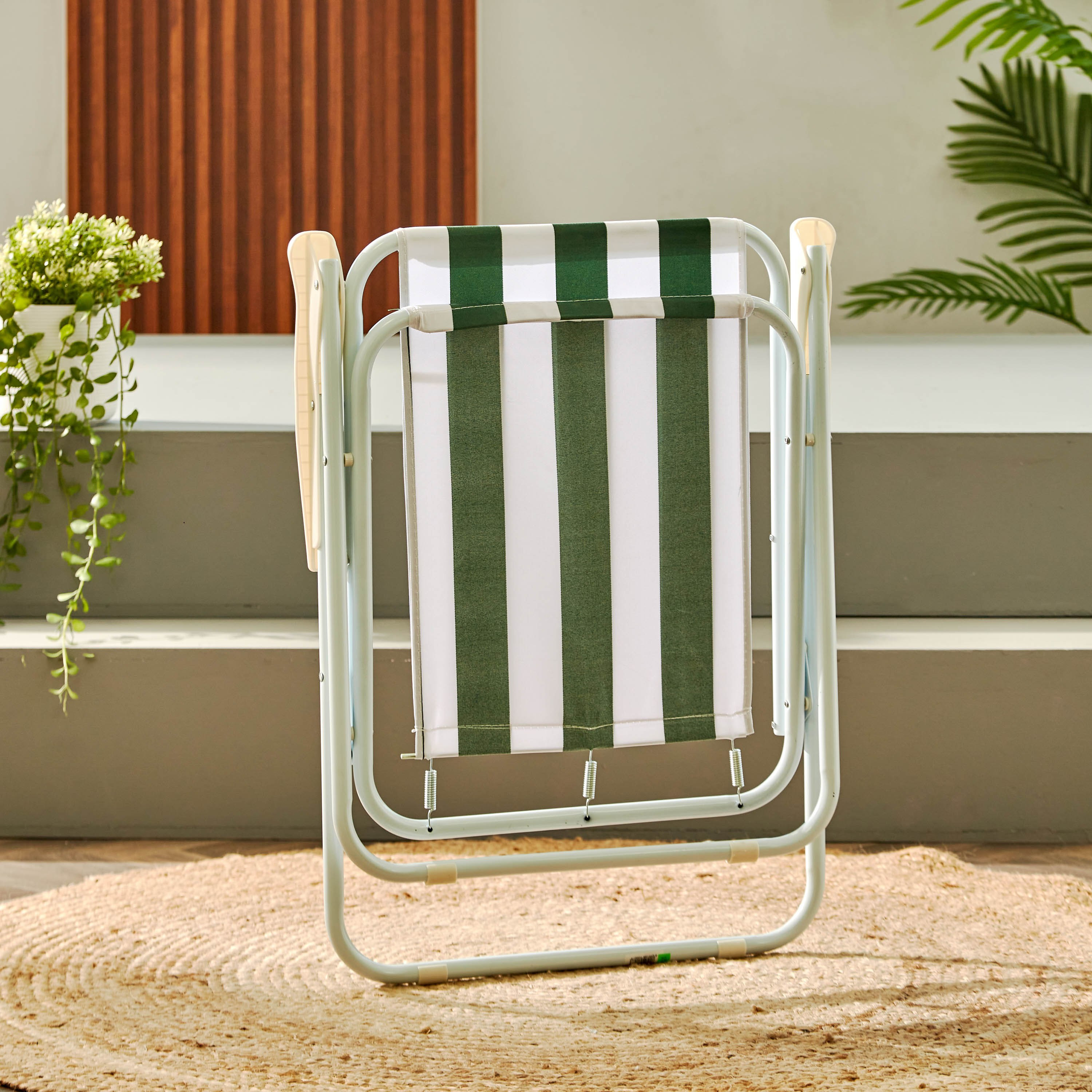 كرسي مقلم قابل للطي من باتيو - ألوان متنوعة-hbxfurniture-outdoor-swingsandchairs-image-7