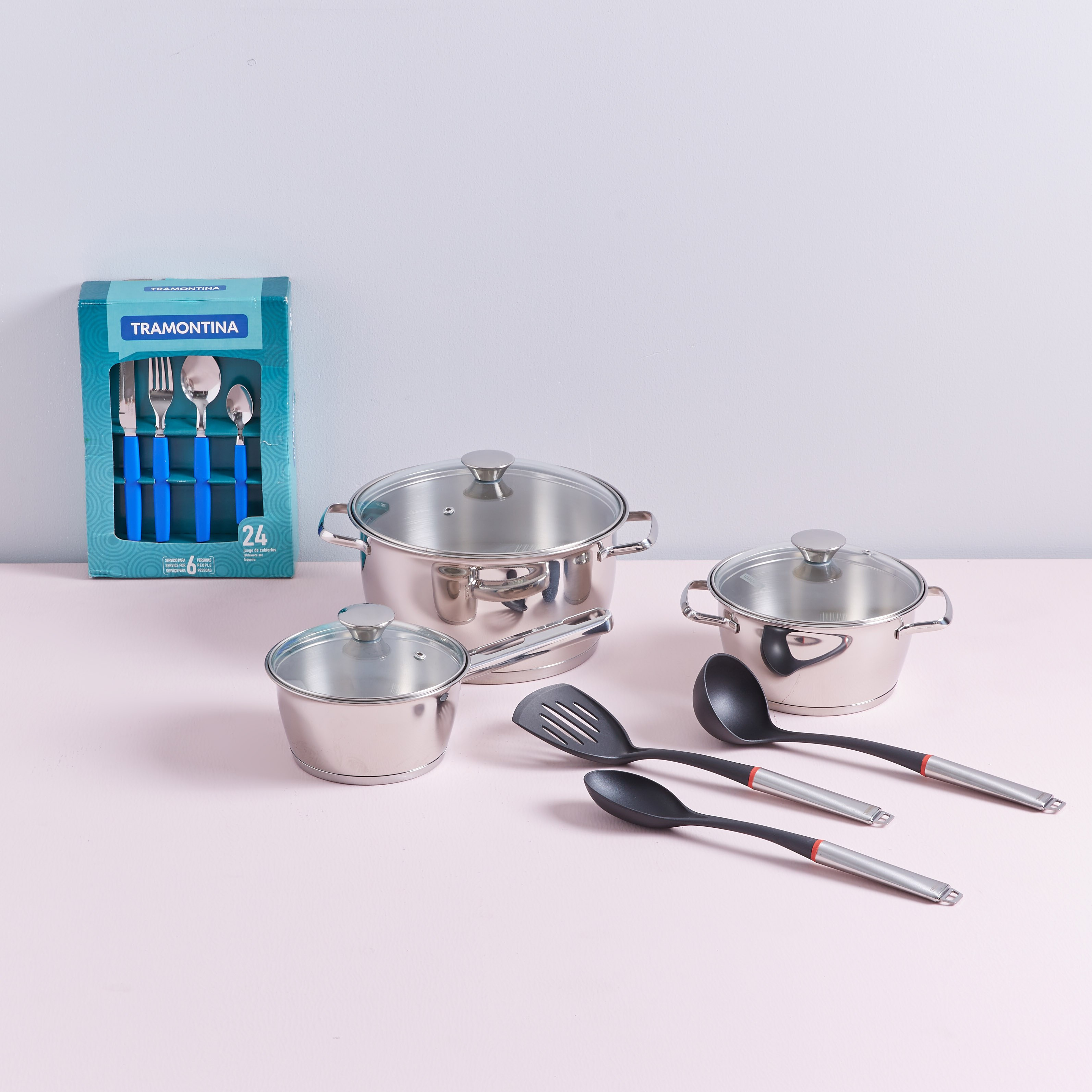 Tramontina Non-Stick 9+24-Piece Cookware and Cutlery Set -hbxkitchen-kitchenware-foodpreparation-image-1
