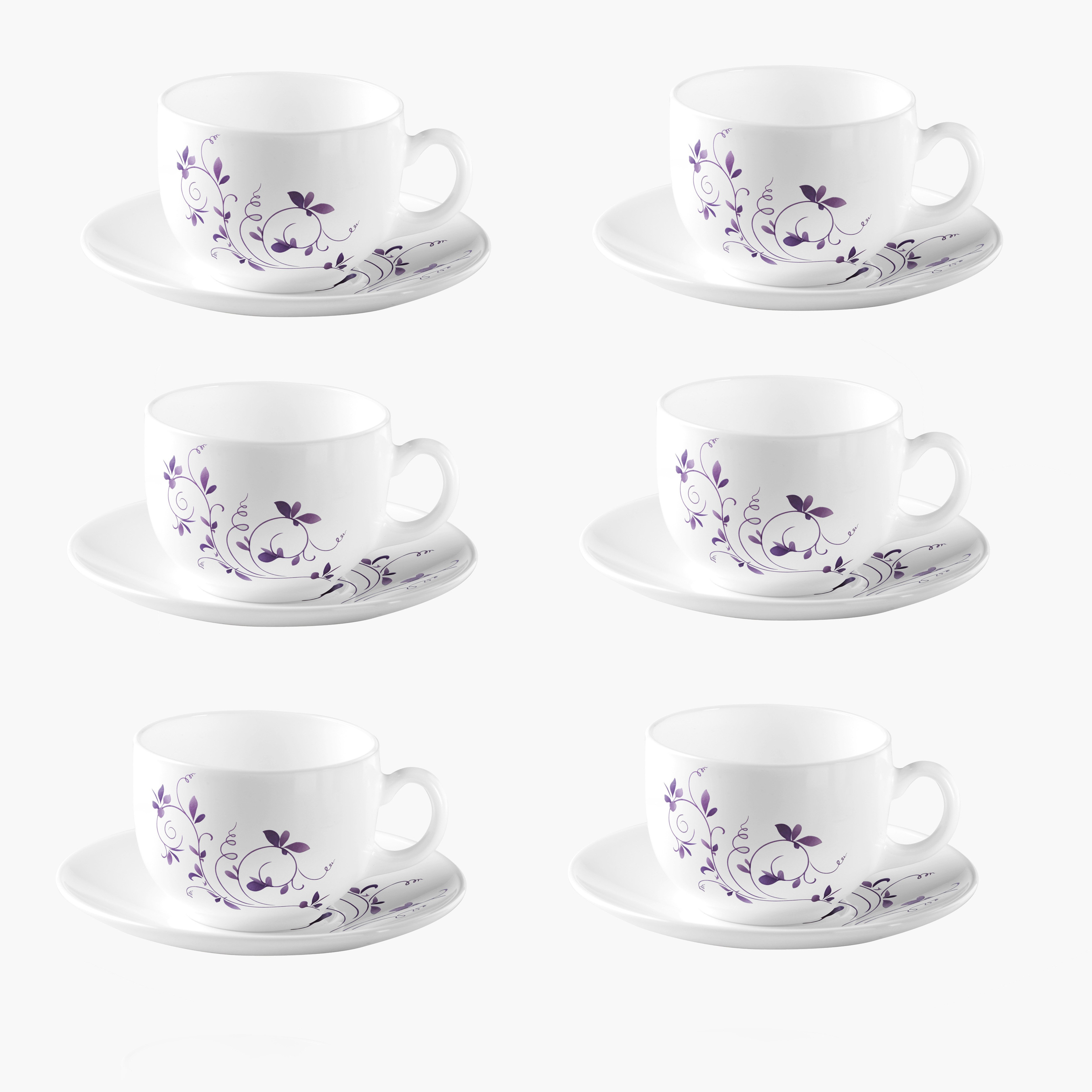 طقم فناجين بصحون 12 قطعة من لاوبالا - 160 مل-hbxhomeware-diningandtabletop-coffeeandteasets-image-1
