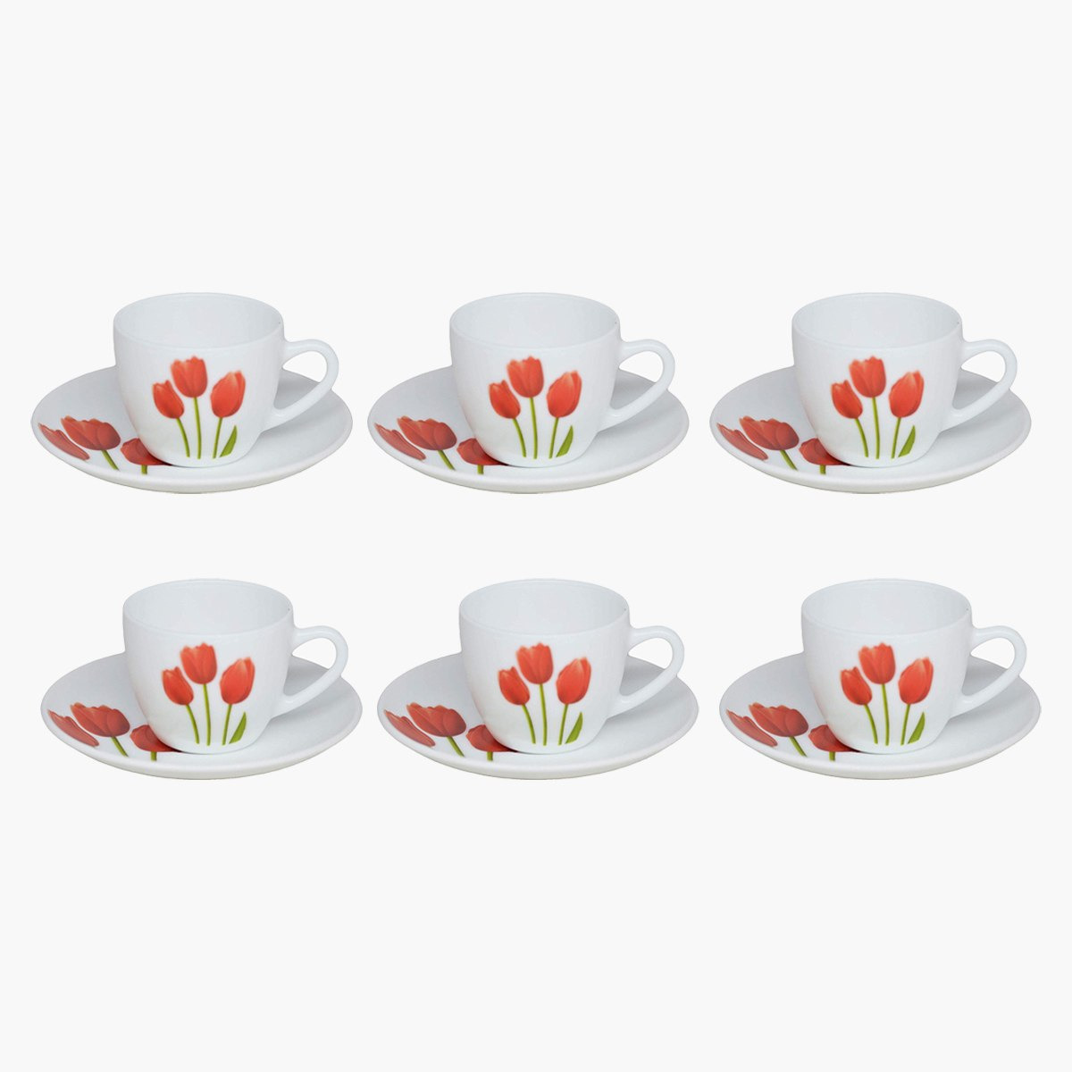 طقم فناجين وصحون 12 قطعة توليب جاردن من لاوبالا - 220 مل-hbxhomeware-hbxkitchen-image-1