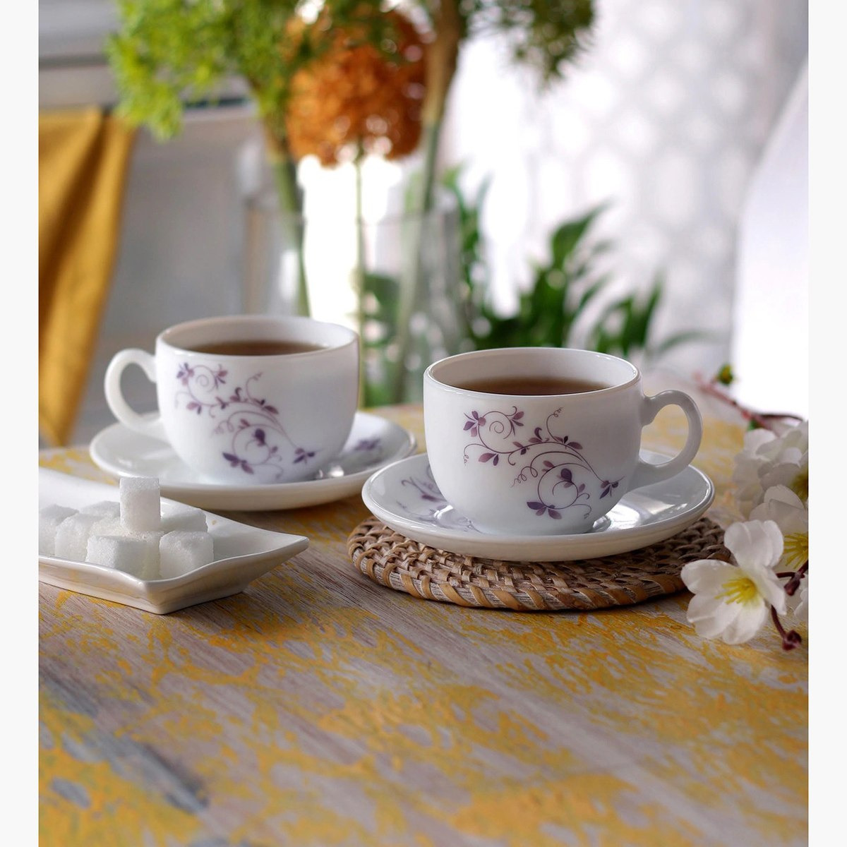 Laopala Dazzle Purple 22-Piece Cup and Saucer Set - 220 ml-hbxhomeware-diningandtabletop-coffeeandteasets-image-2