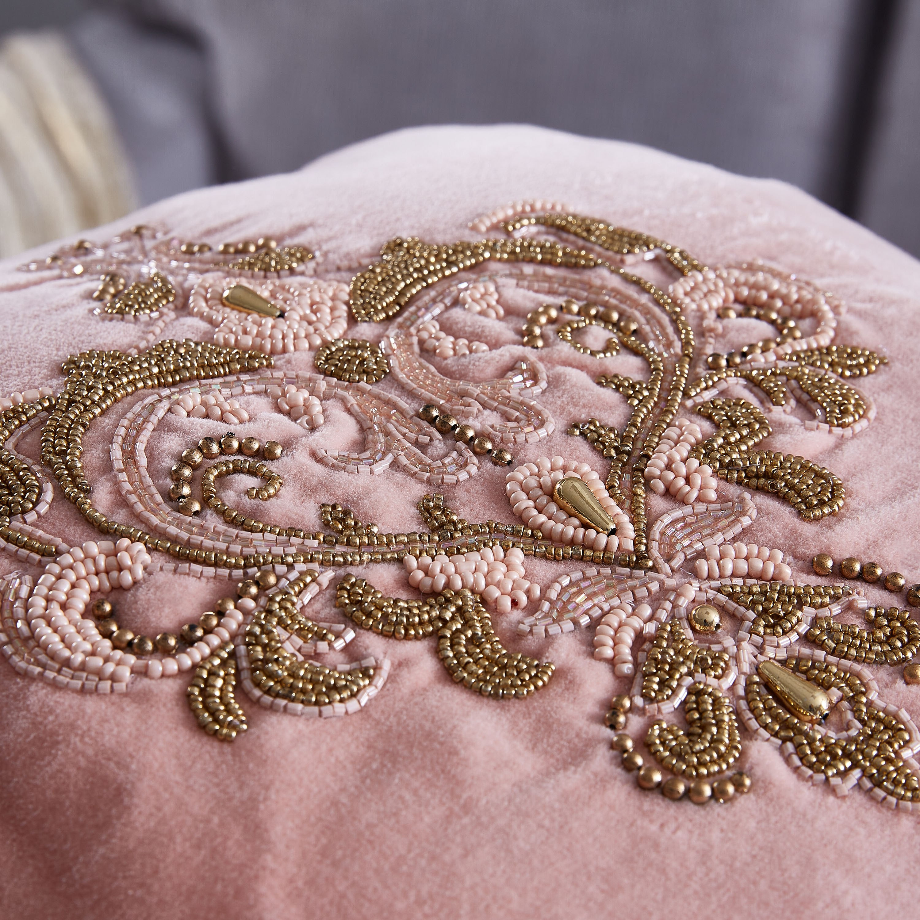 Almora Embellished Filled Cushion - 45x45 cm-hbxlivingroom-furnishings-cushionsandcovers-filledcushions-image-2