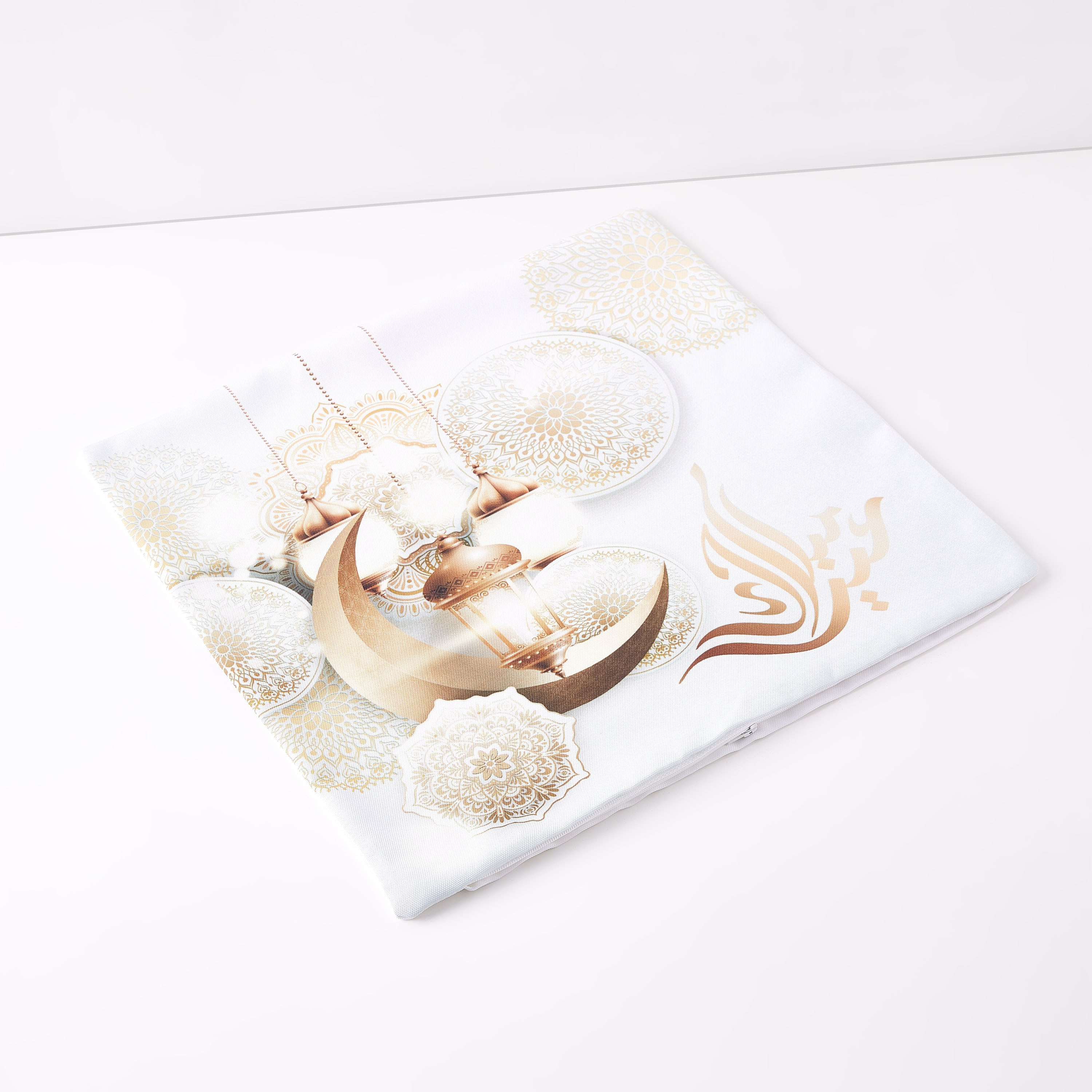 Eid Mubarak Printed Cushion Cover - 45x45 cm-hbxhomeware-cushionsandcovers-cushioncovers-image-4