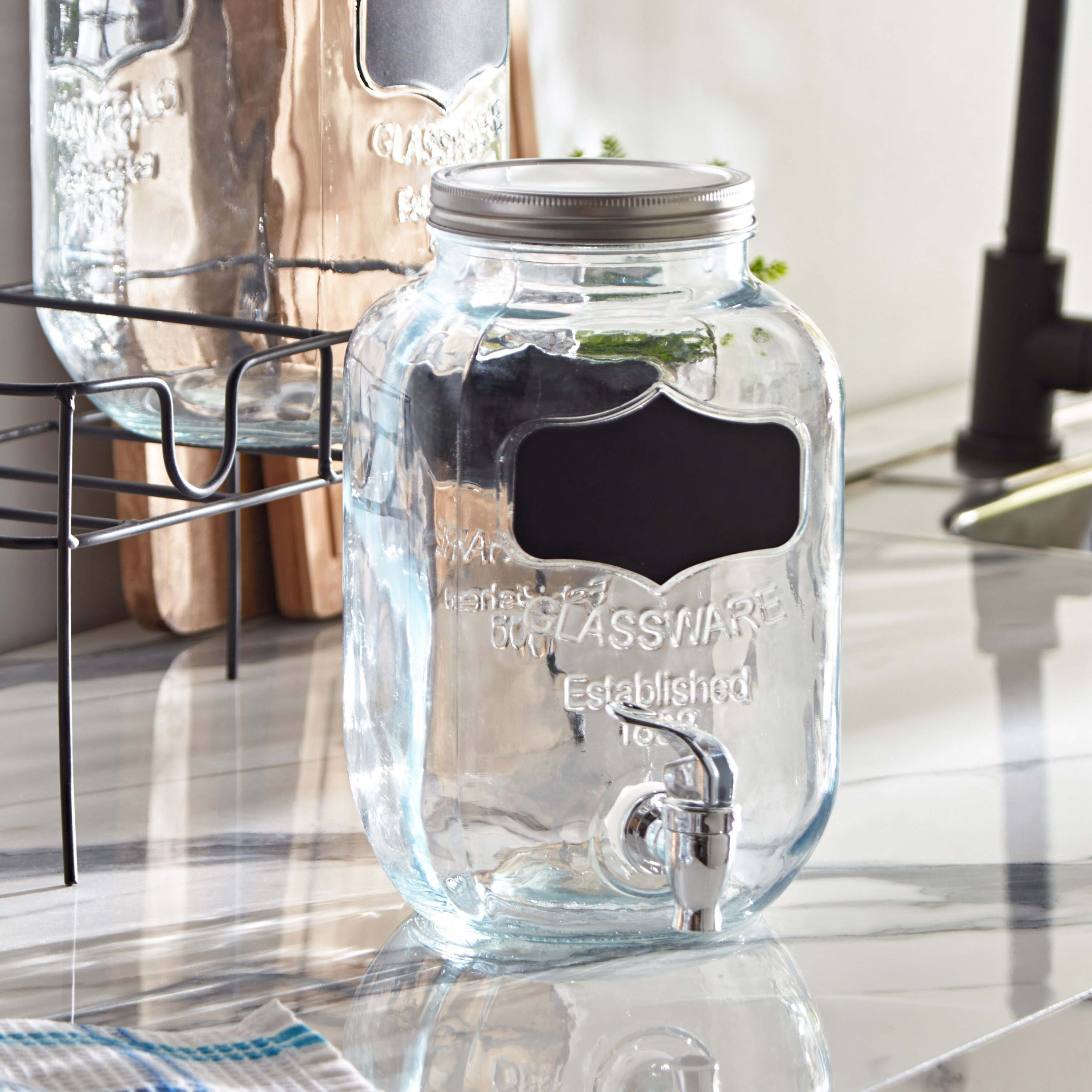 موزع مشروبات زجاجي توين بحامل من كريستا - 2x4 لتر-hbxhomeware-hbxkitchen-image-3