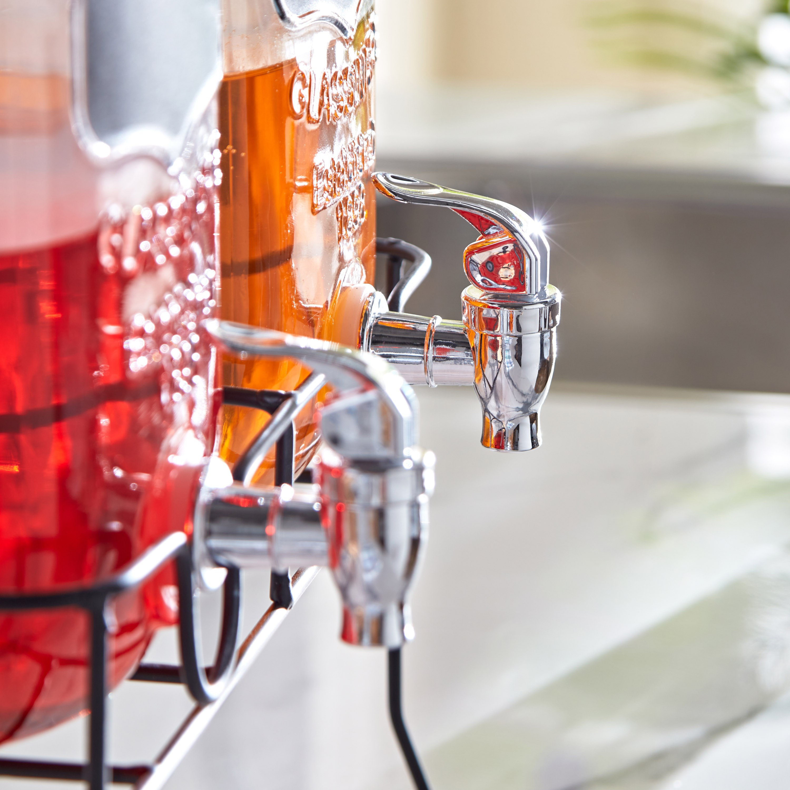 موزع مشروبات زجاجي توين بحامل من كريستا - 2x4 لتر-hbxhomeware-hbxkitchen-image-4