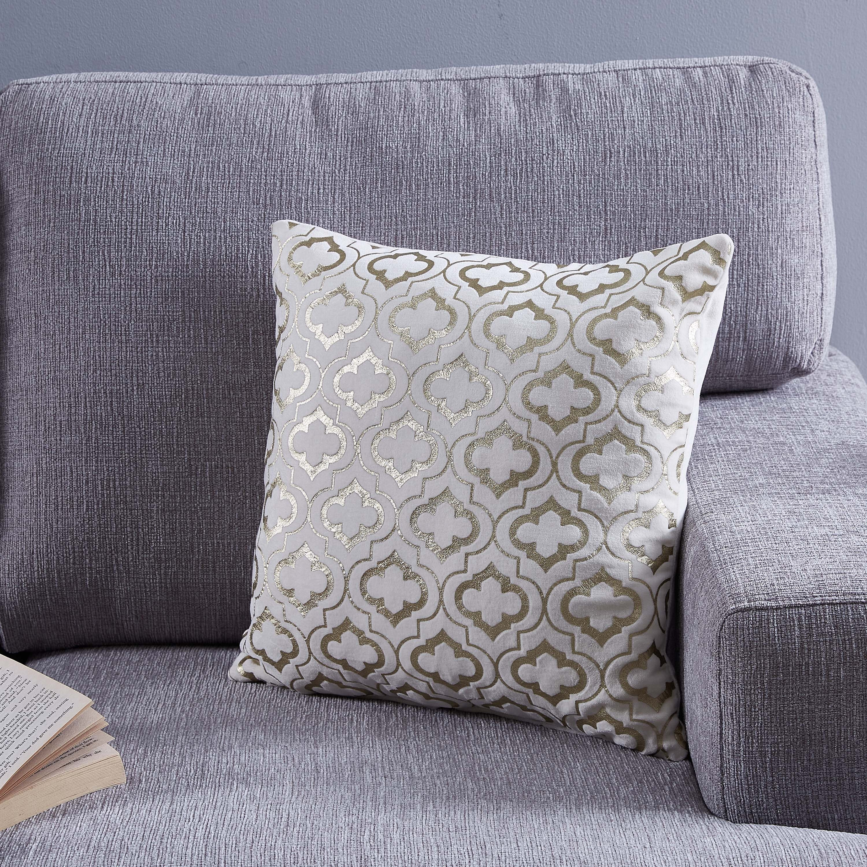 غطاء وسادة مخملي بطبعات رقائق معدنية من كايلي - 40x40 سم-hbxhomeware-cushionsandcovers-cushioncovers-image-1