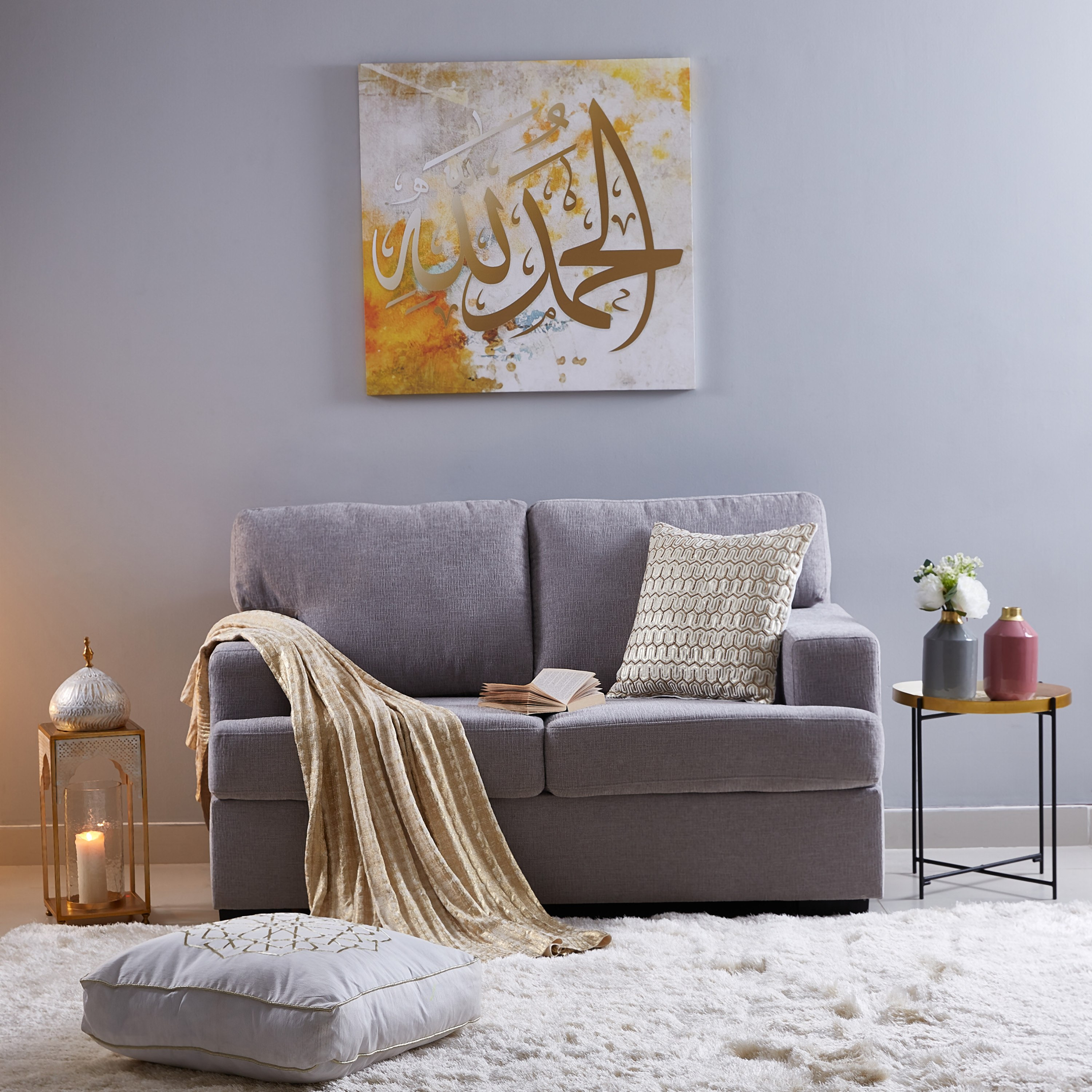 وسادة محشوة مخمليّة مزيّنة وبطبعات فويل من كيرستو - 45x45 سم-hbxlivingroom-furnishings-cushionsandcovers-filledcushions-image-3