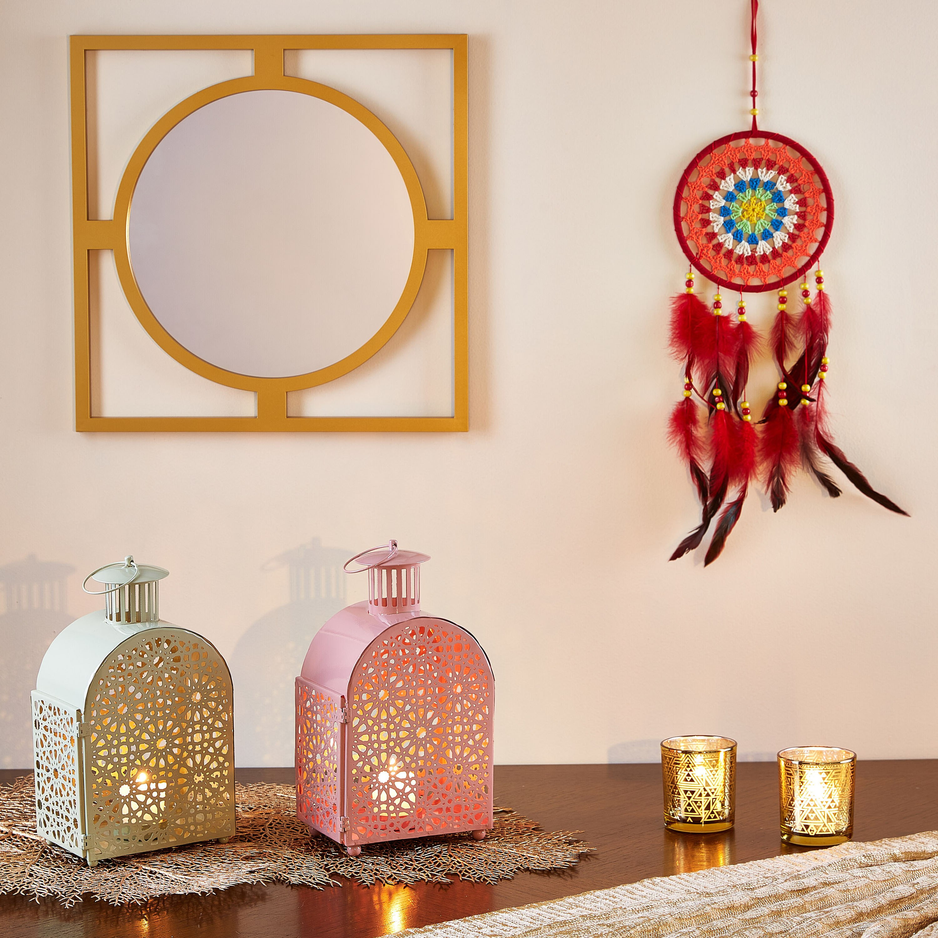 حامل شموع زجاجي بتصميم هندسي - طقم من قطعتين-hbxlivingroom-decorandaccessories-candleholders-image-4