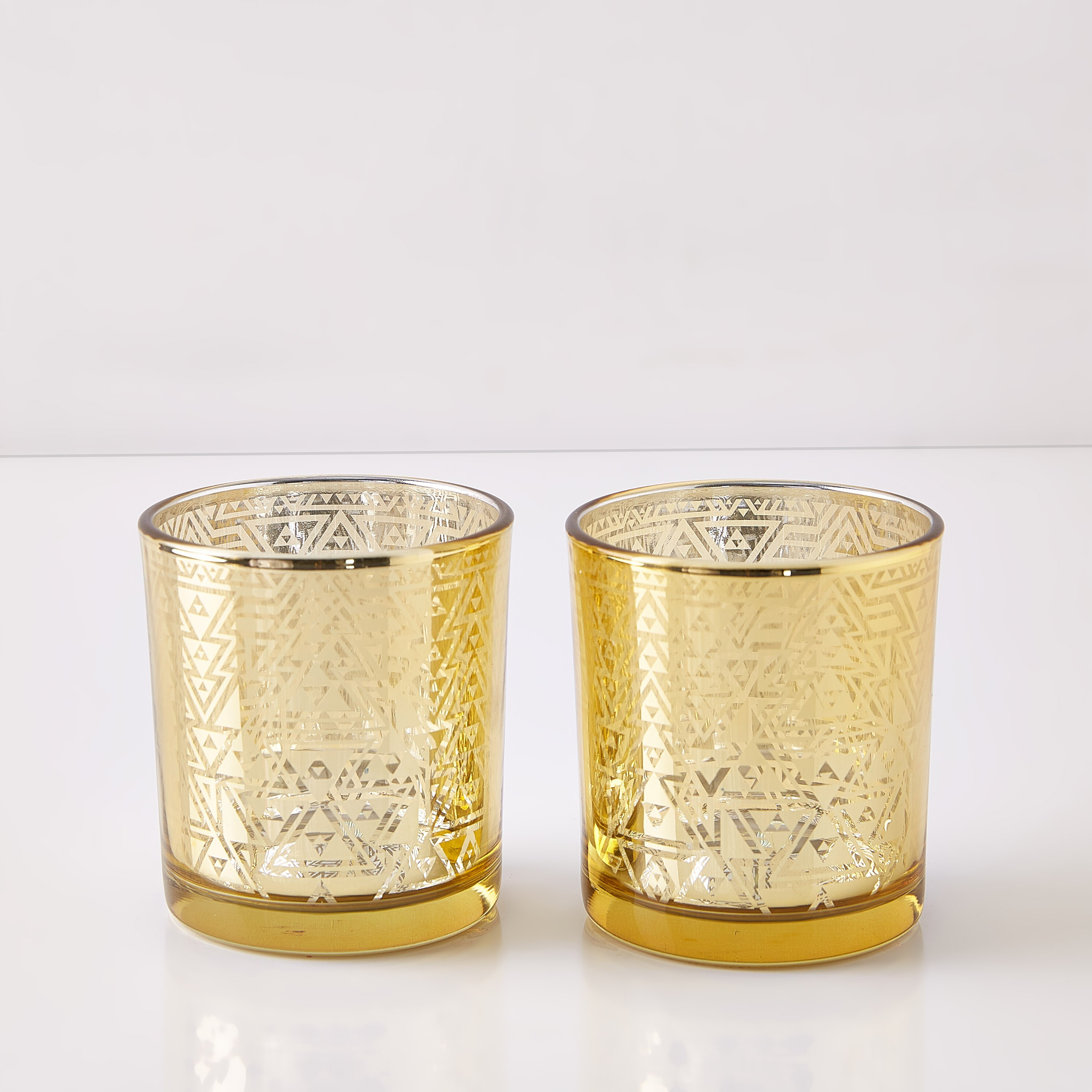 حامل شموع زجاجي بتصميم هندسي - طقم من قطعتين-hbxlivingroom-decorandaccessories-candleholders-image-5