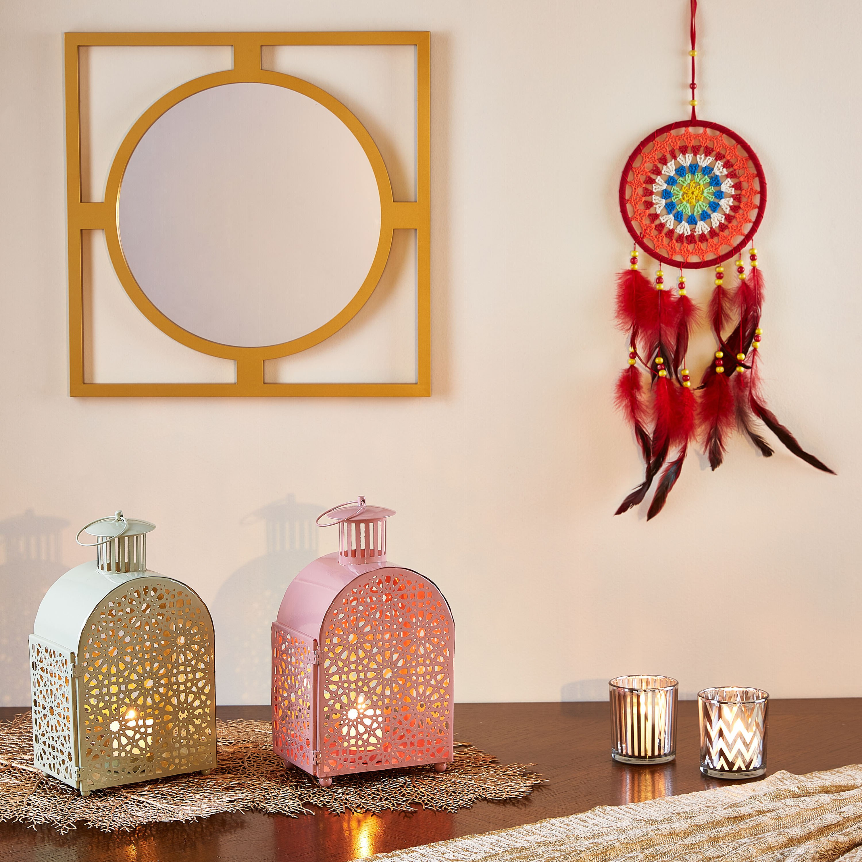 حامل شموع زجاجي بتصميم هندسي - طقم من قطعتين-hbxlivingroom-decorandaccessories-candleholders-image-4