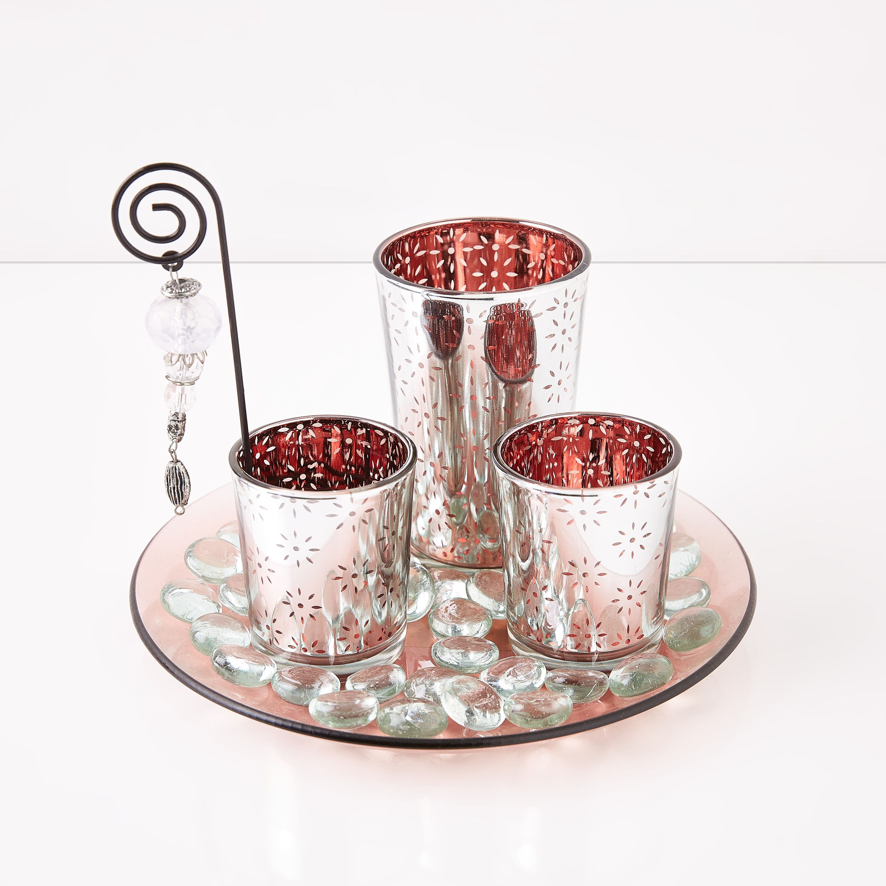 حامل شموع صغيرة مع صحن وحامل من أيدا - طقم من 3قطع-hbxlivingroom-decorandaccessories-candleholders-image-5
