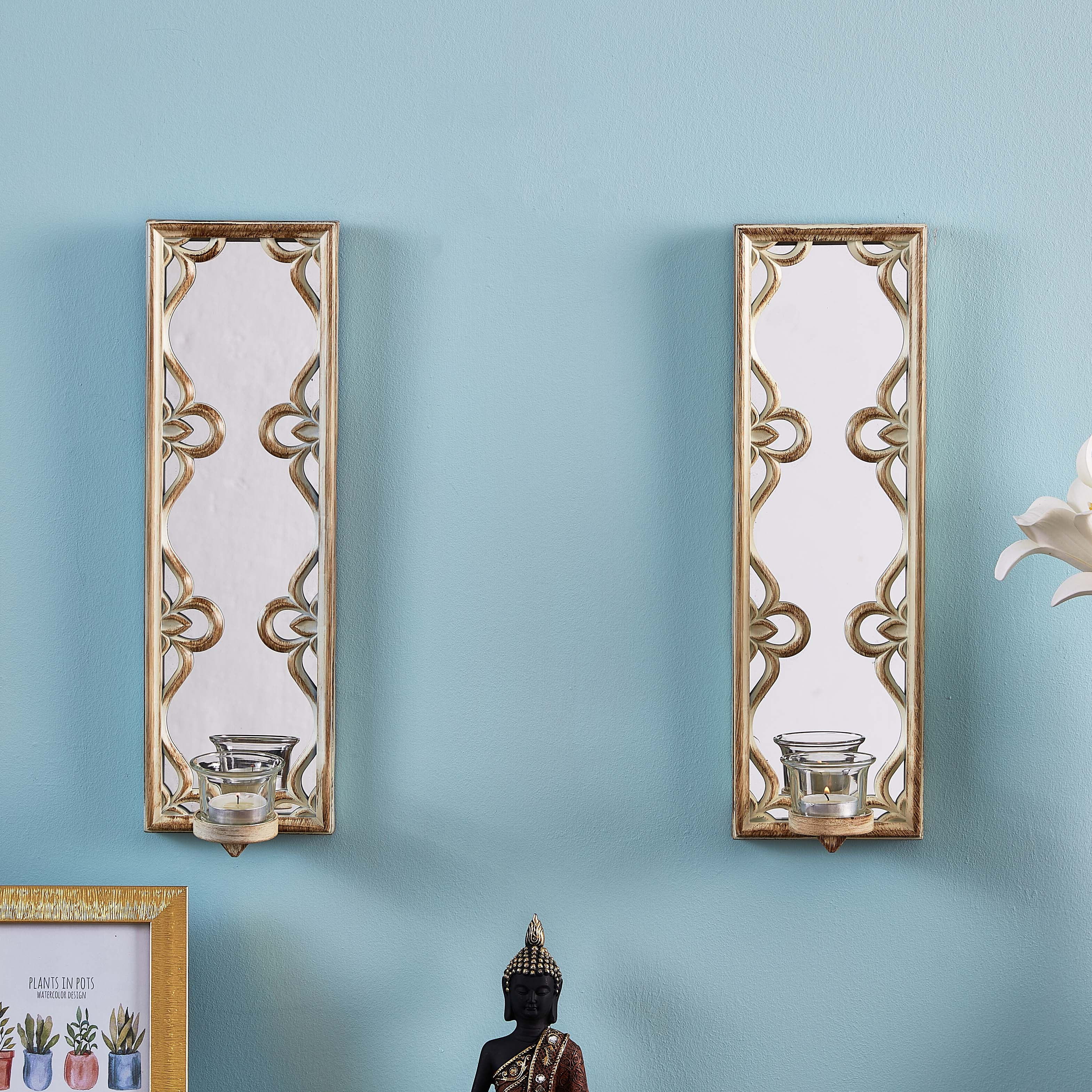 Drucilla Candle Holder with Mirror - Set of 2-hbxlivingroom-decorandaccessories-candleholders-image-1