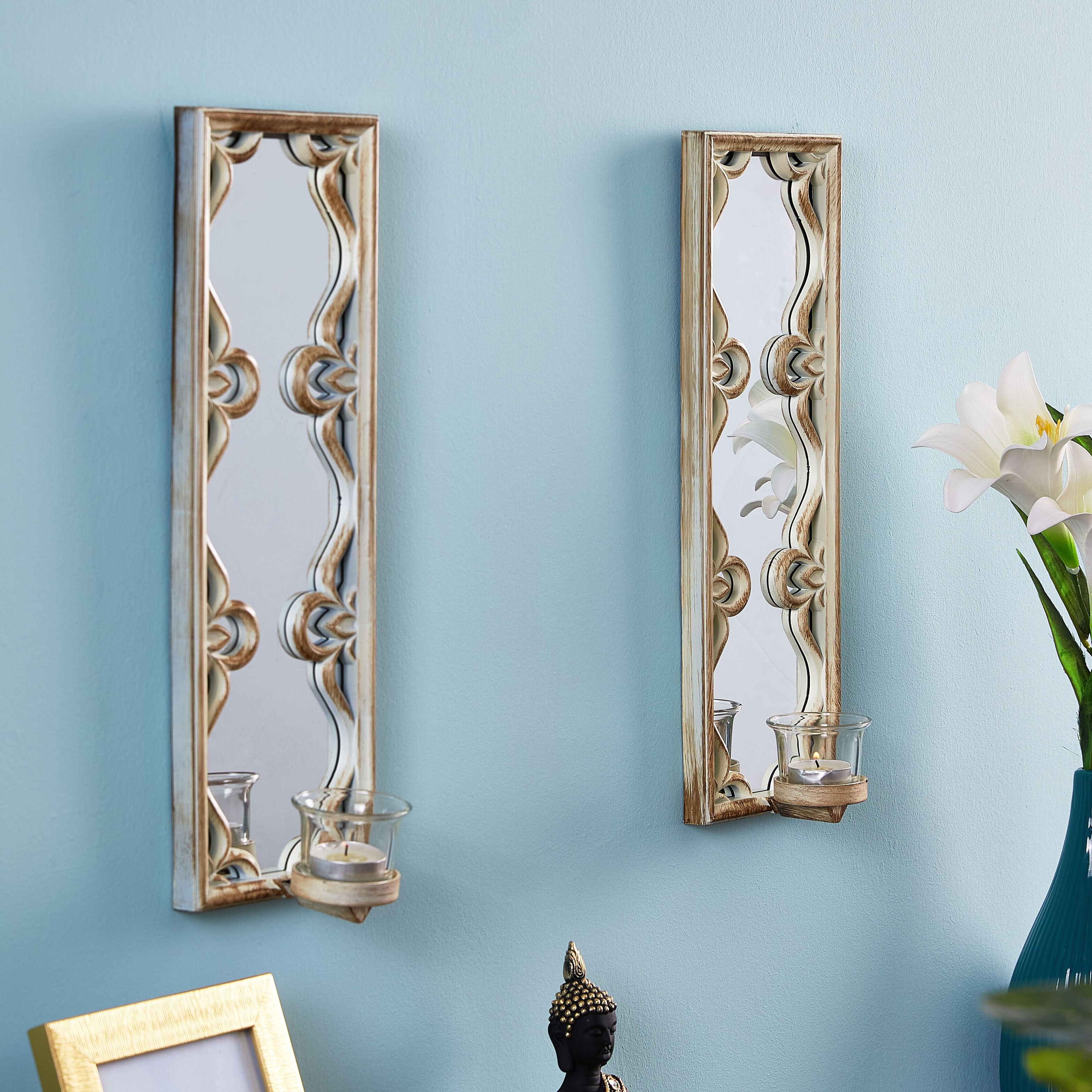Drucilla Candle Holder with Mirror - Set of 2-hbxlivingroom-decorandaccessories-candleholders-image-2