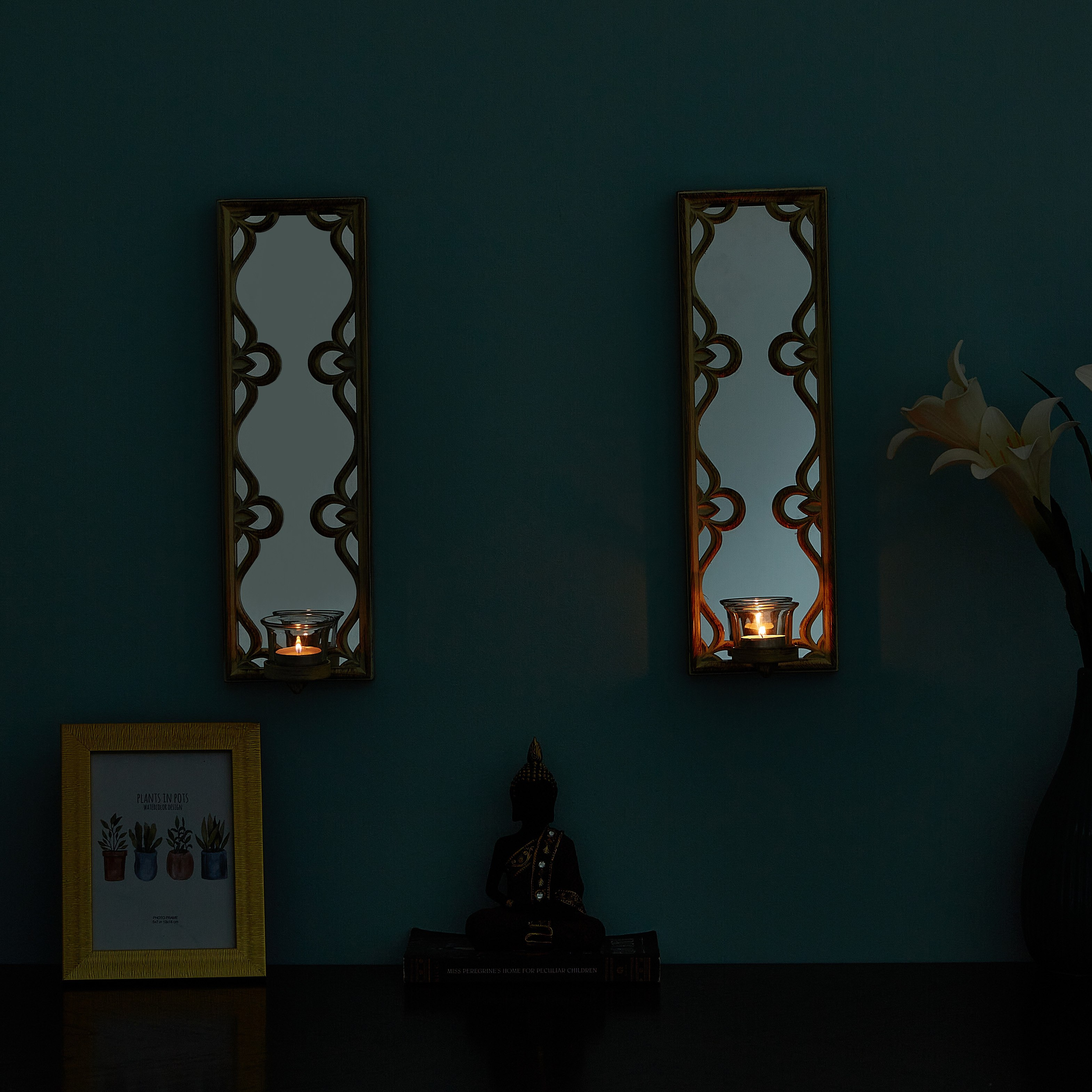 Drucilla Candle Holder with Mirror - Set of 2-hbxlivingroom-decorandaccessories-candleholders-image-4