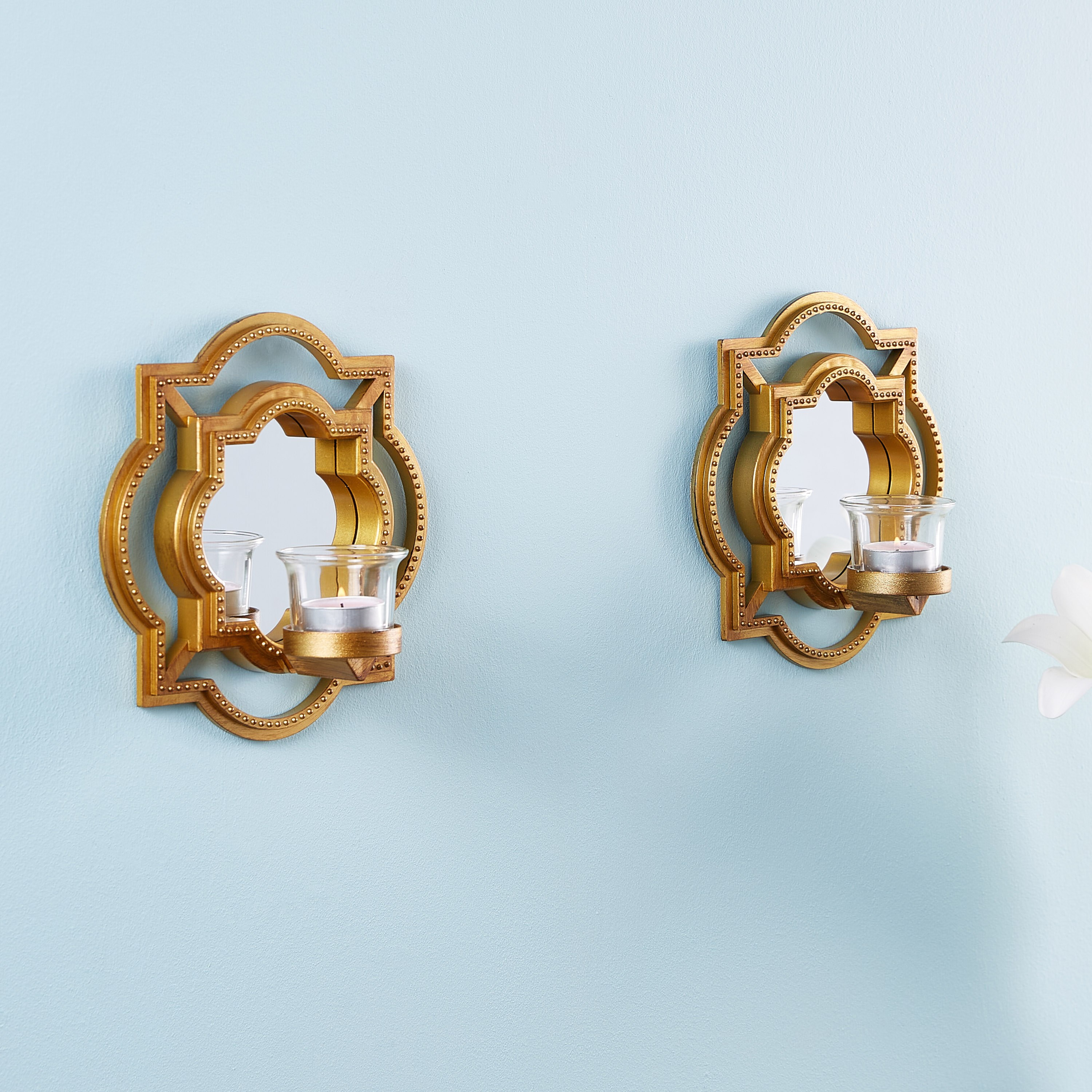 حامل شموع صغيرة جداري من إيدوين - طقم من قطعتين-hbxlivingroom-decorandaccessories-candleholders-image-2