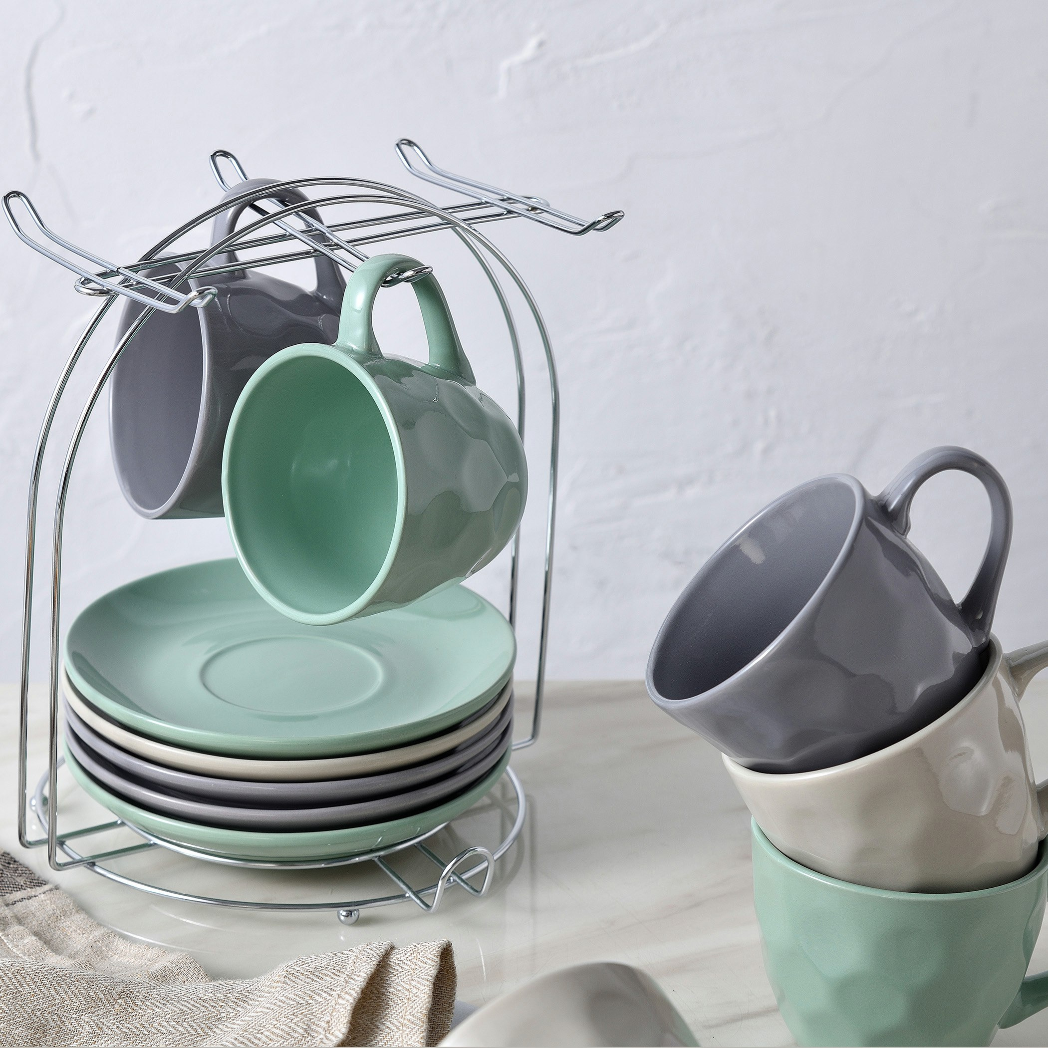طقم شاي خزفي - 13 قطعة-hbxhomeware-diningandtabletop-coffeeandteasets-image-5