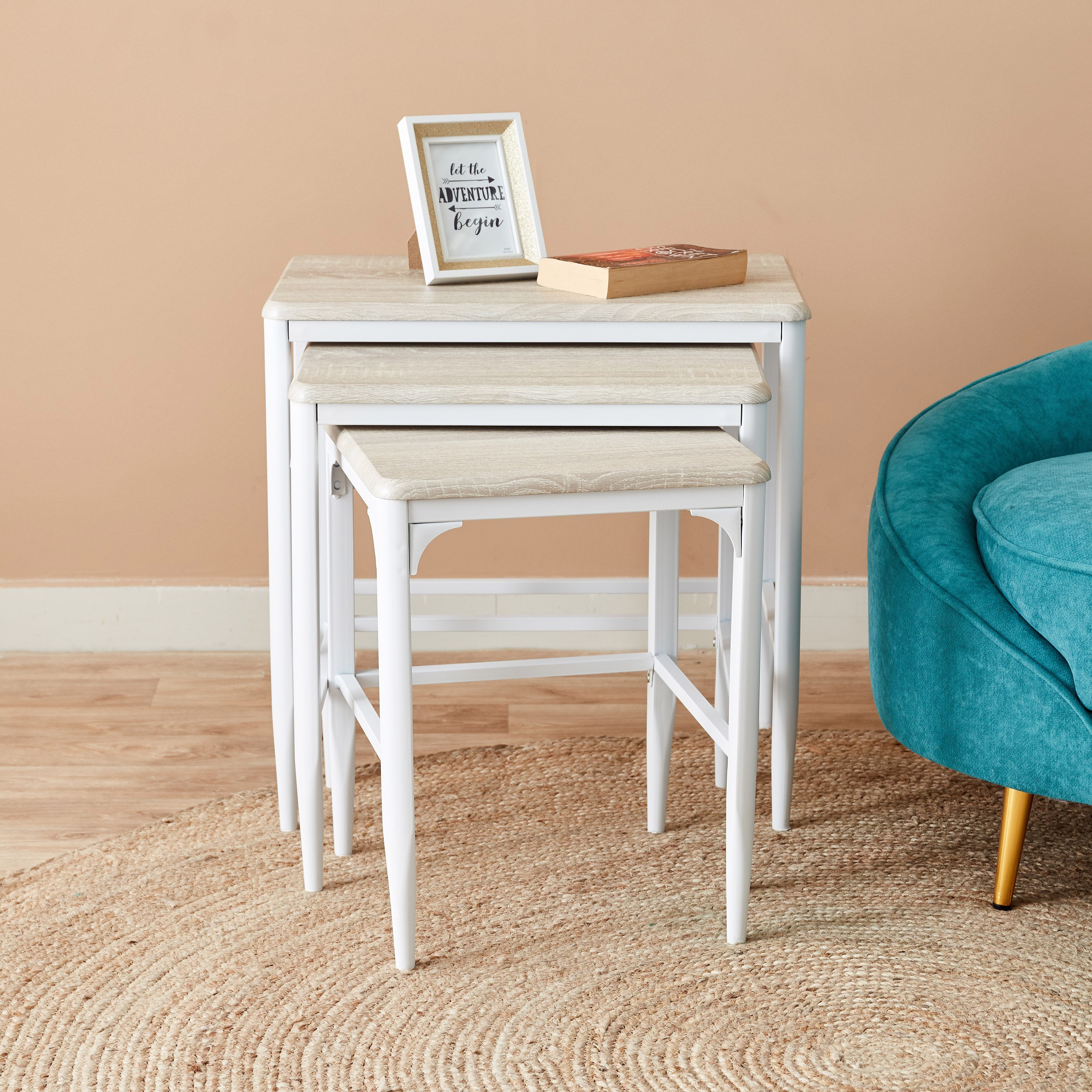 طقم طاولات متداخلة من كوبر - 3 قطع-hbxfurniture-livingroom-nestingtables-image-1