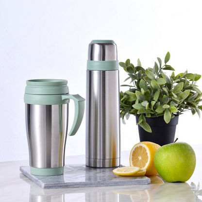 2-Piece Stainless Steel Flask Set