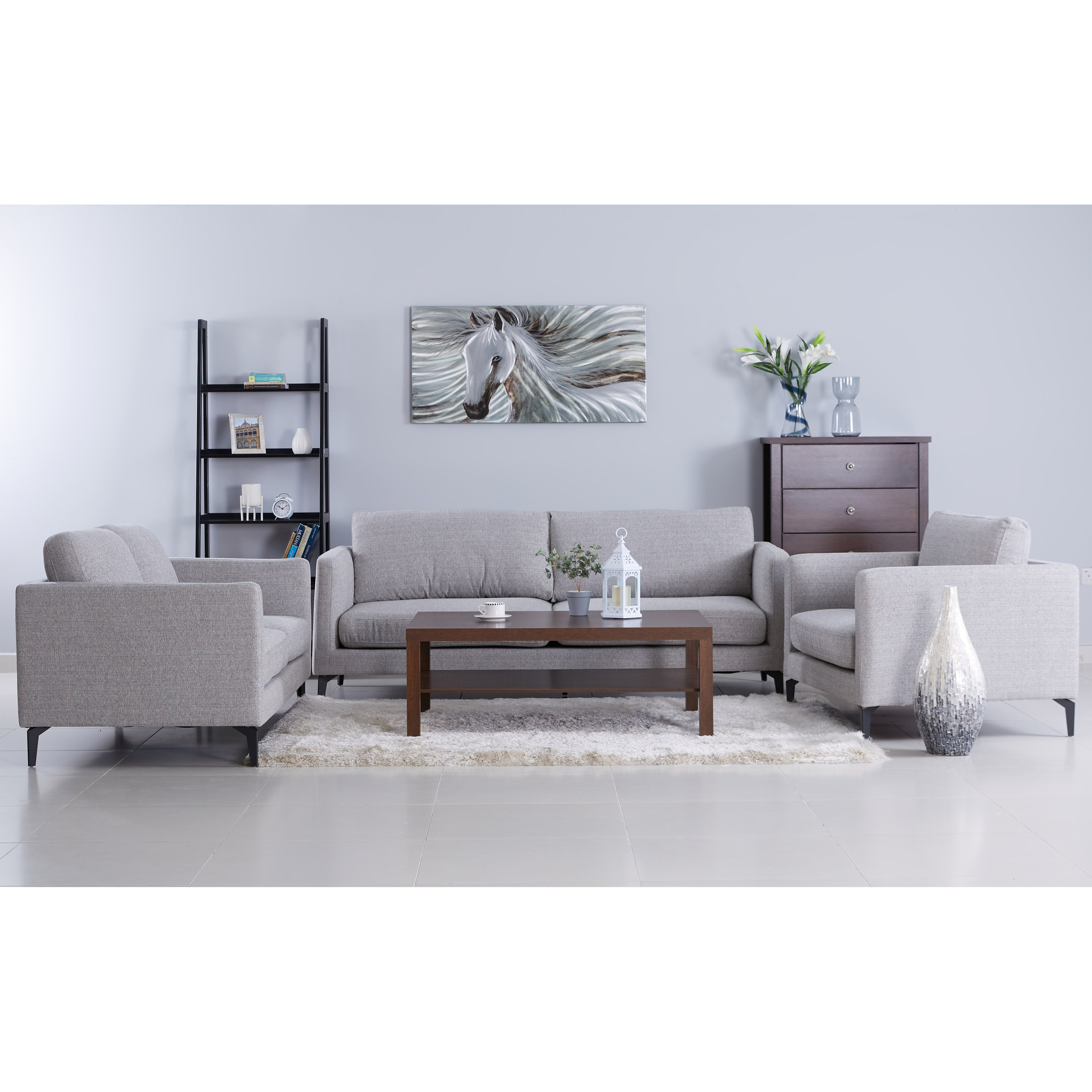 تحفة فنية معدنية على شكل حصان موستانج - 60x120 سم-hbxlivingroom-walldecor-wallart-image-5