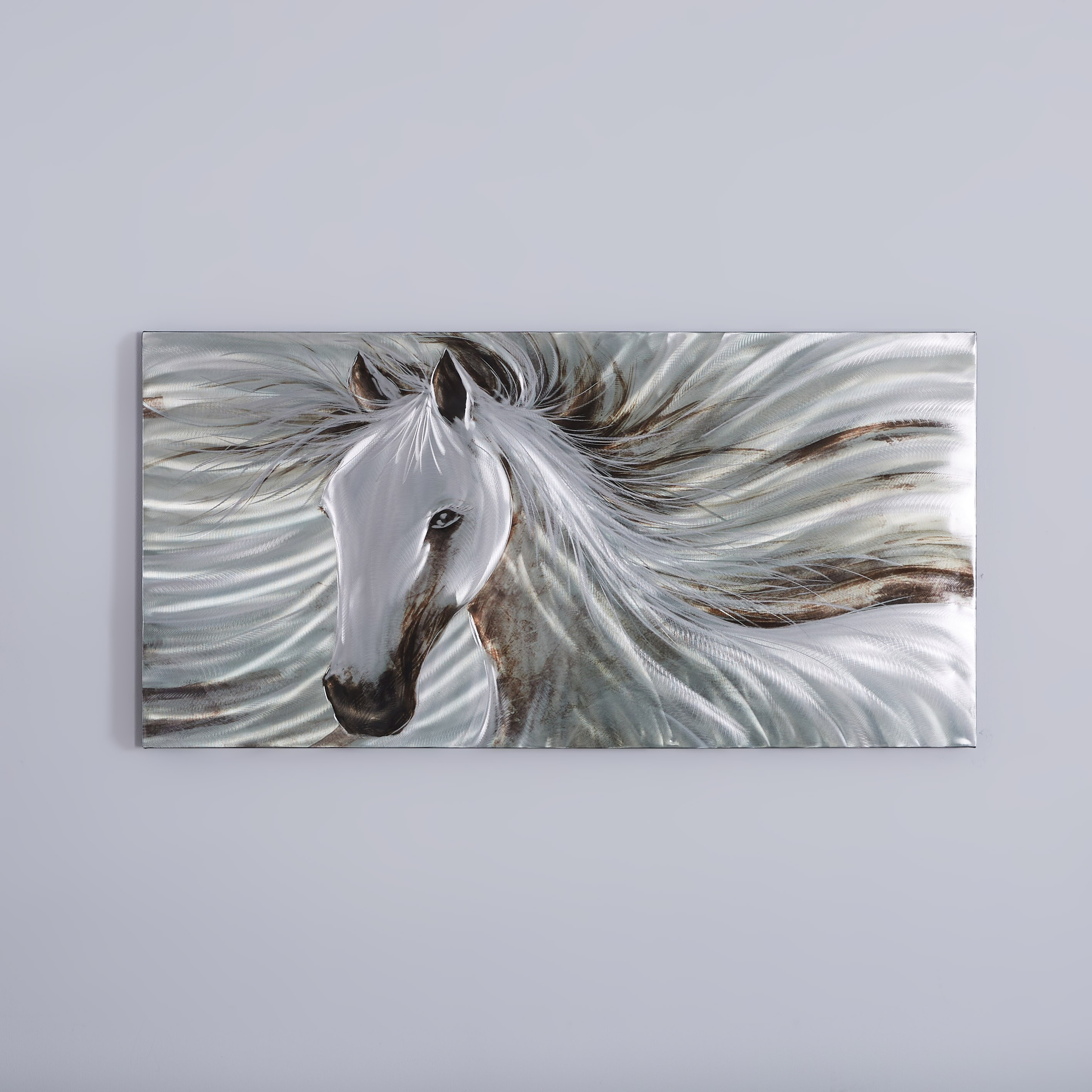 تحفة فنية معدنية على شكل حصان موستانج - 60x120 سم-hbxlivingroom-walldecor-wallart-image-4