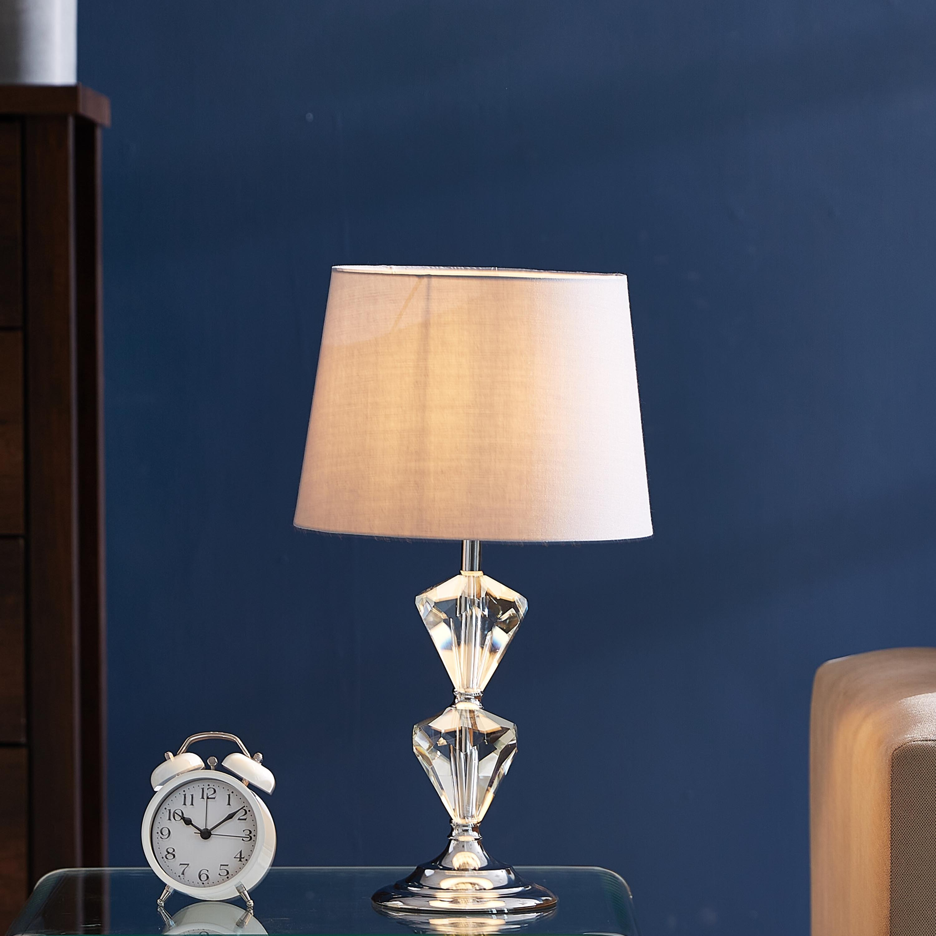 مصباح طاولة كريستال من كروما - 28x48 سم-hbxlivingroom-lighting-tablelamps-image-1