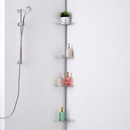 Sanity Telescopic Extendable Shower Caddy with 4-Baskets