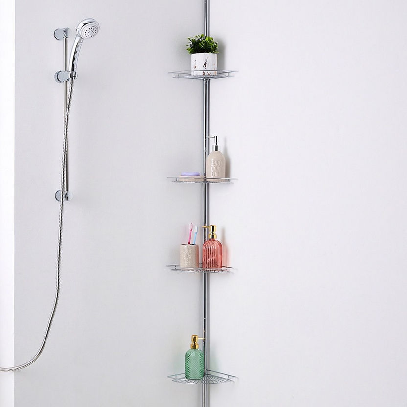 Sanity Telescopic Extendable Shower Caddy with 4-Baskets-Shower Caddies and Wall Hooks-image-3