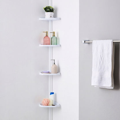 Sanity Telescopic Extendable Shower Rack with 4-Baskets